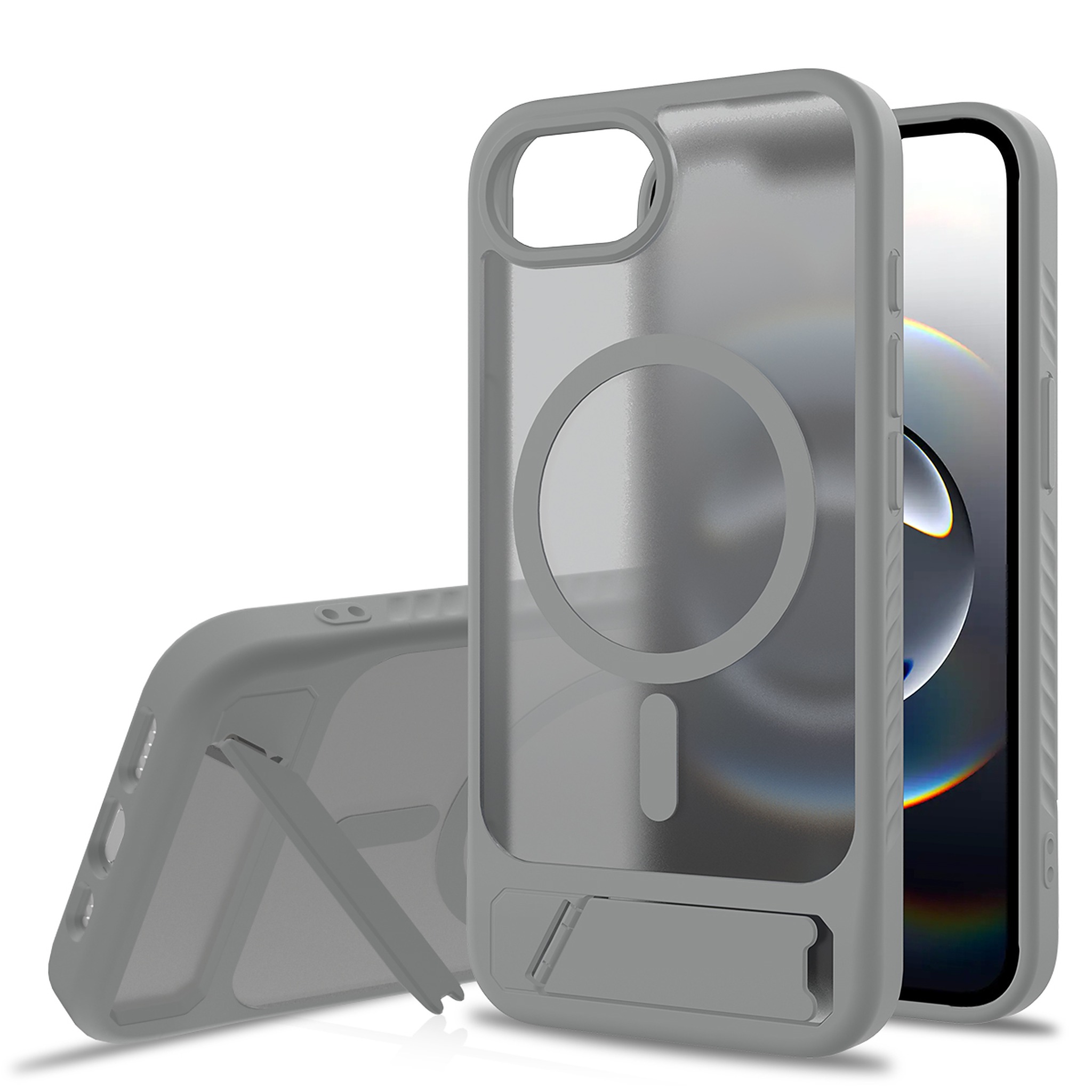 SendaFit Matte 45° Kickstand Case for iPhone 16e - Dark Gray