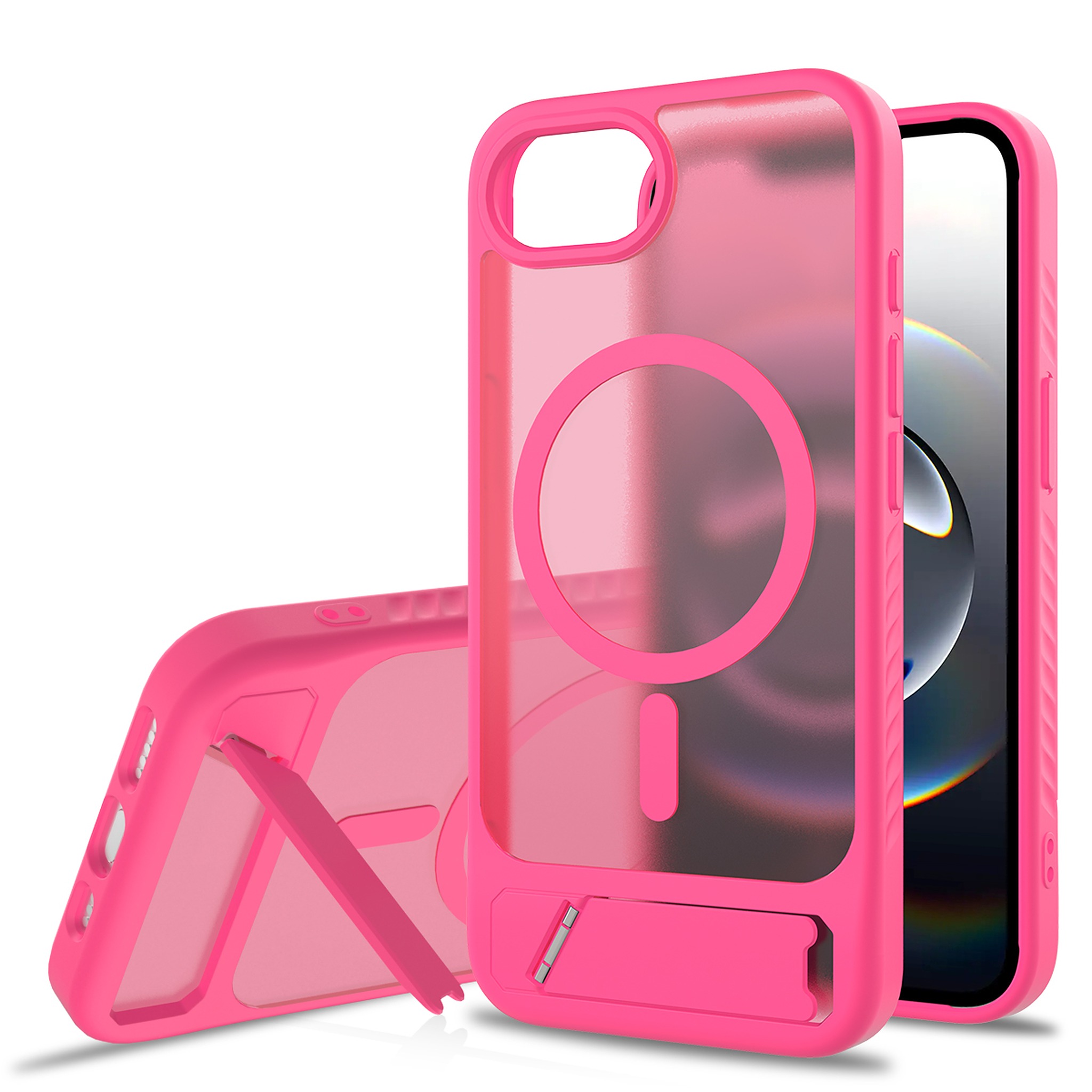 SendaFit Matte 45° Kickstand Case for iPhone 16e - Rose Red
