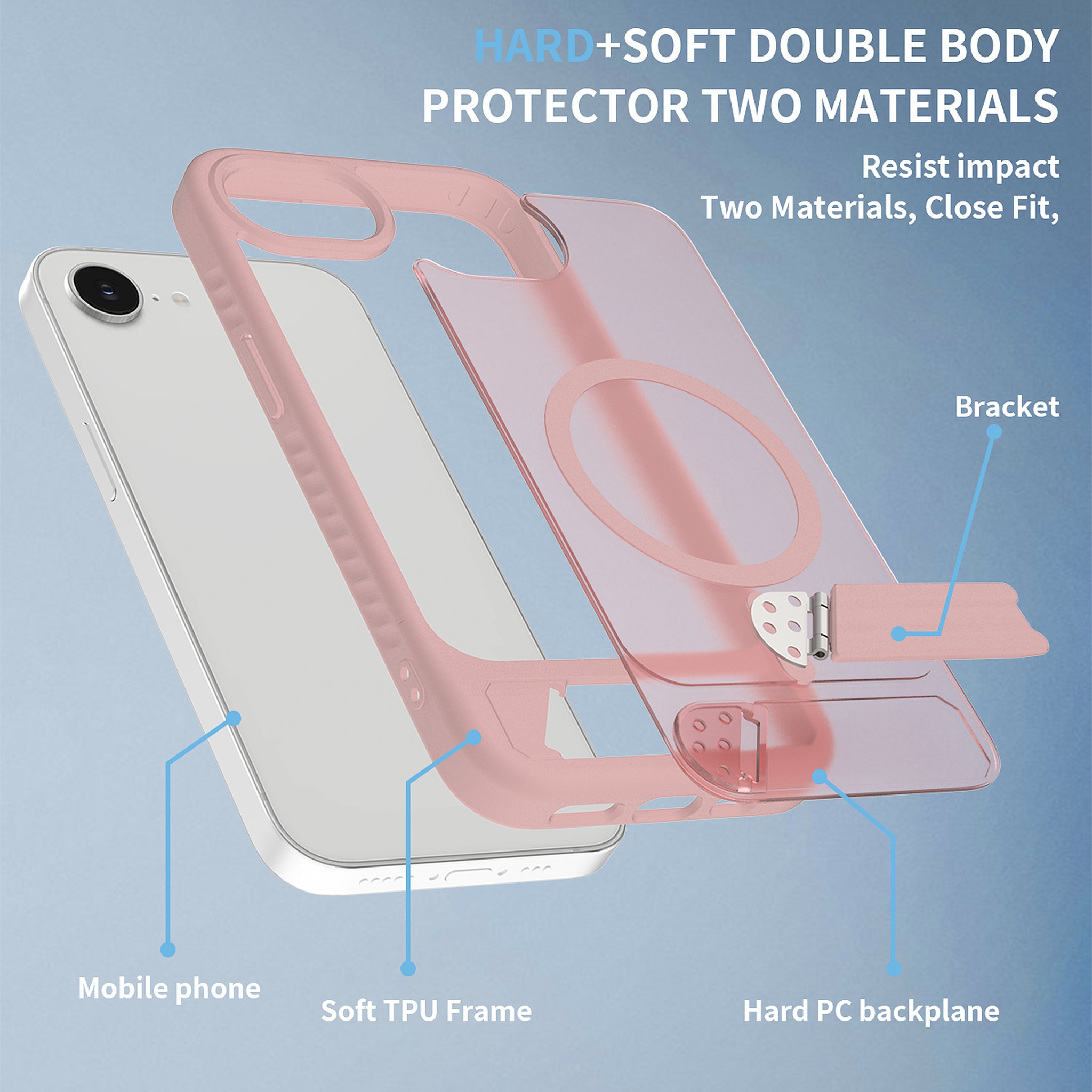 SendaFit Matte 45° Kickstand Case for iPhone 16e detail 20