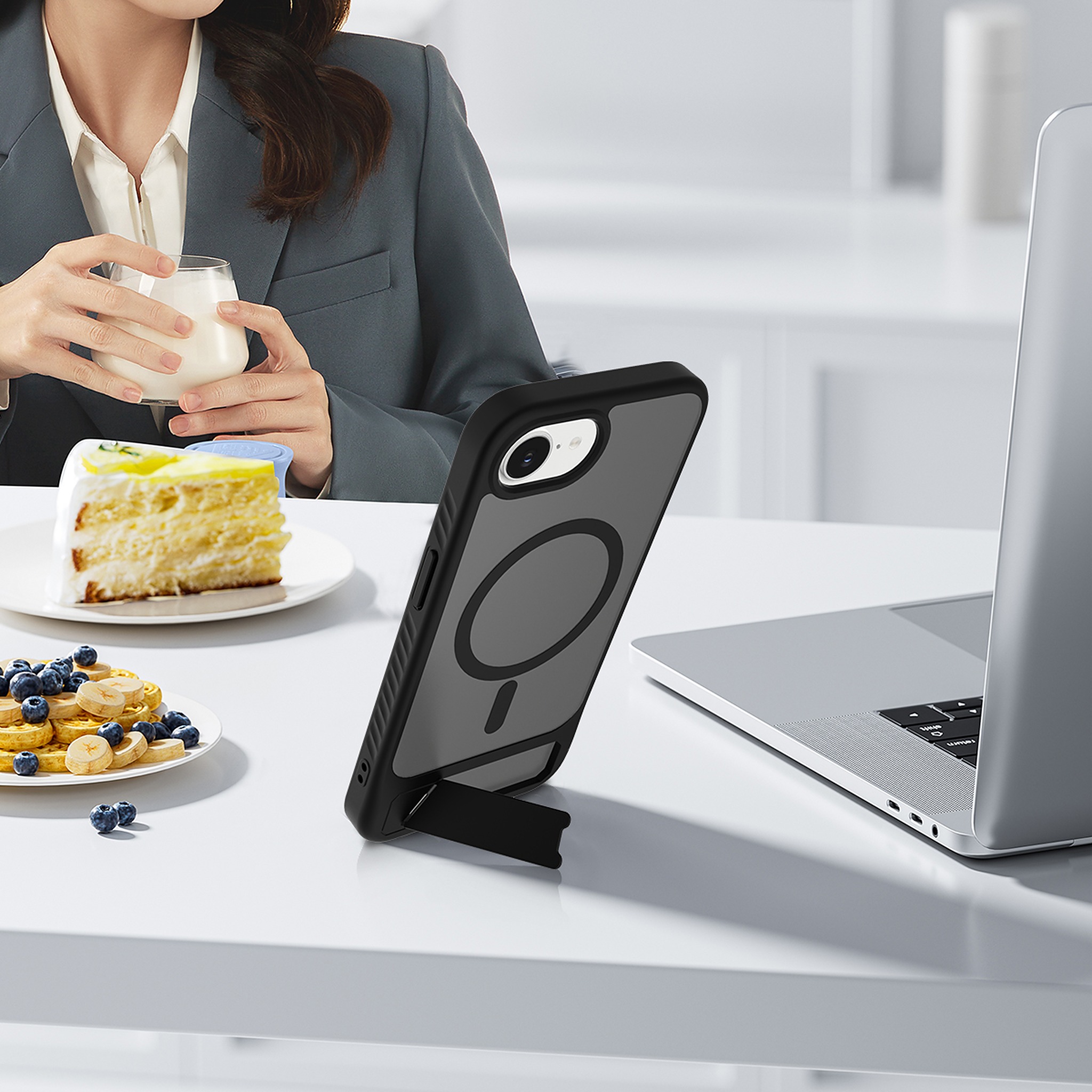 SendaFit Matte 45° Kickstand Case for iPhone 16e detail 24