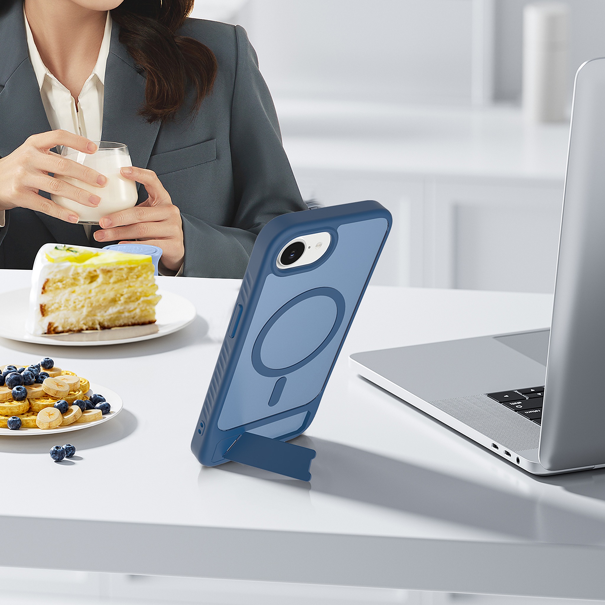 SendaFit Matte 45° Kickstand Case for iPhone 16e detail 29