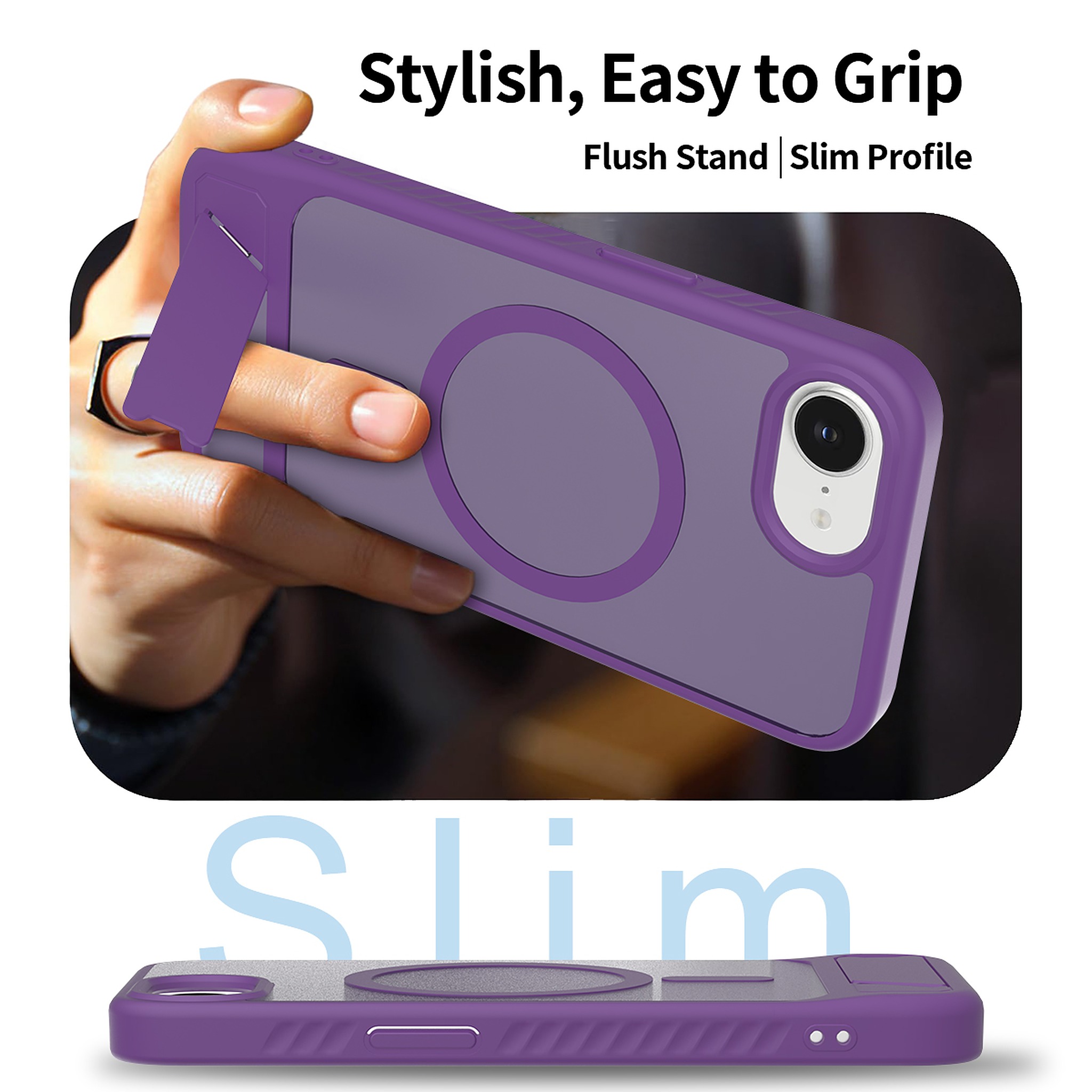 SendaFit Matte 45° Kickstand Case for iPhone 16e detail 3