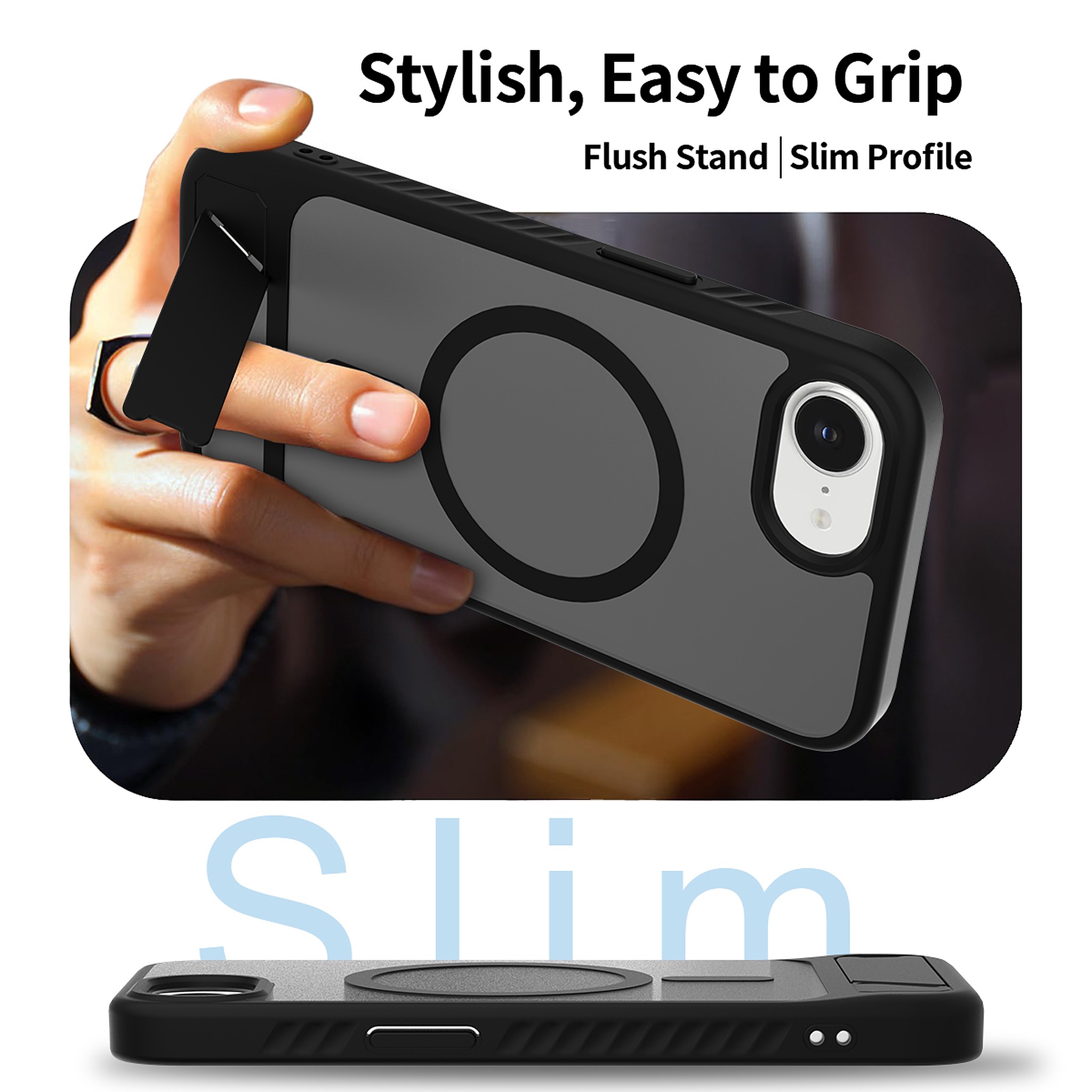 SendaFit Matte 45° Kickstand Case for iPhone 16e detail 30