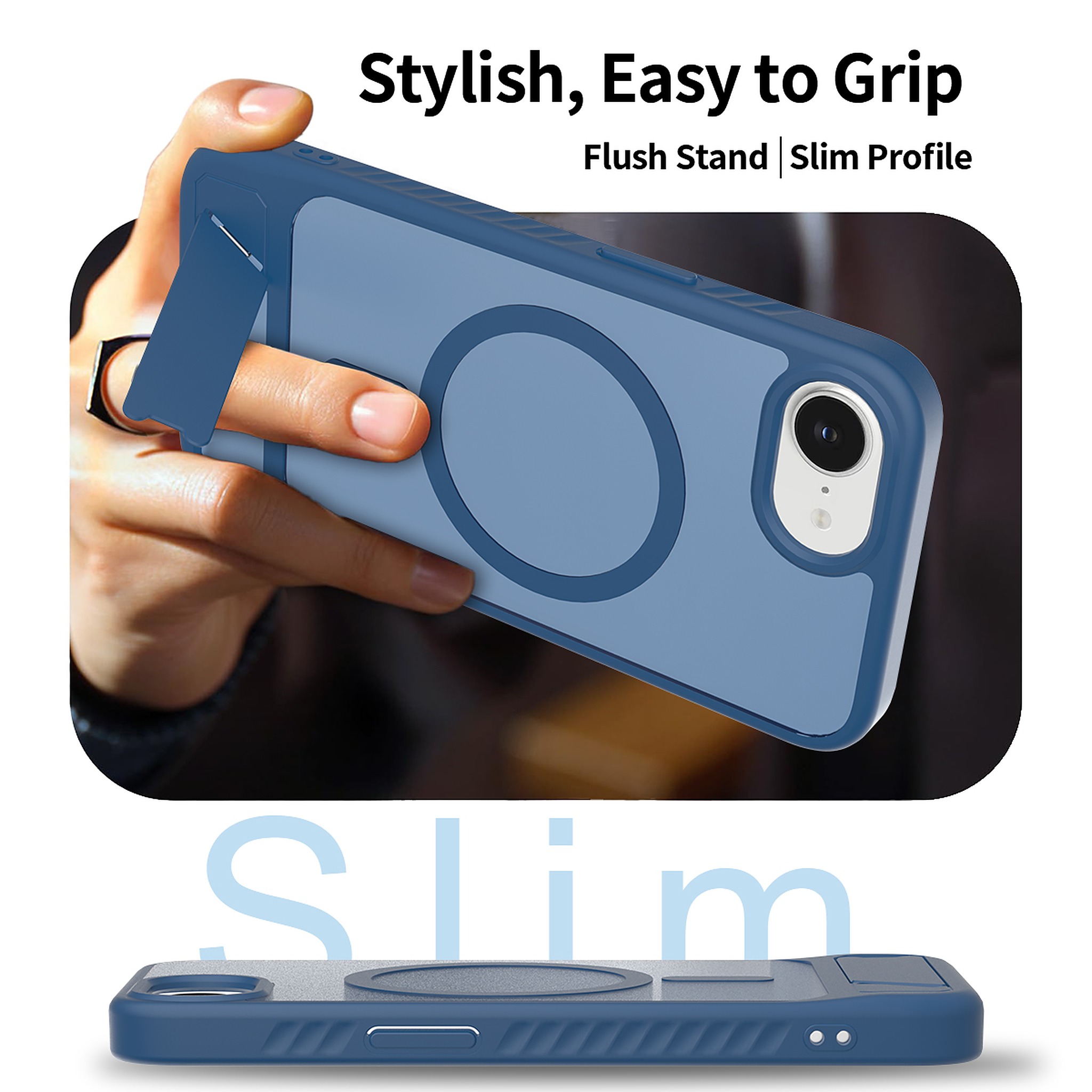 SendaFit Matte 45° Kickstand Case for iPhone 16e detail 4
