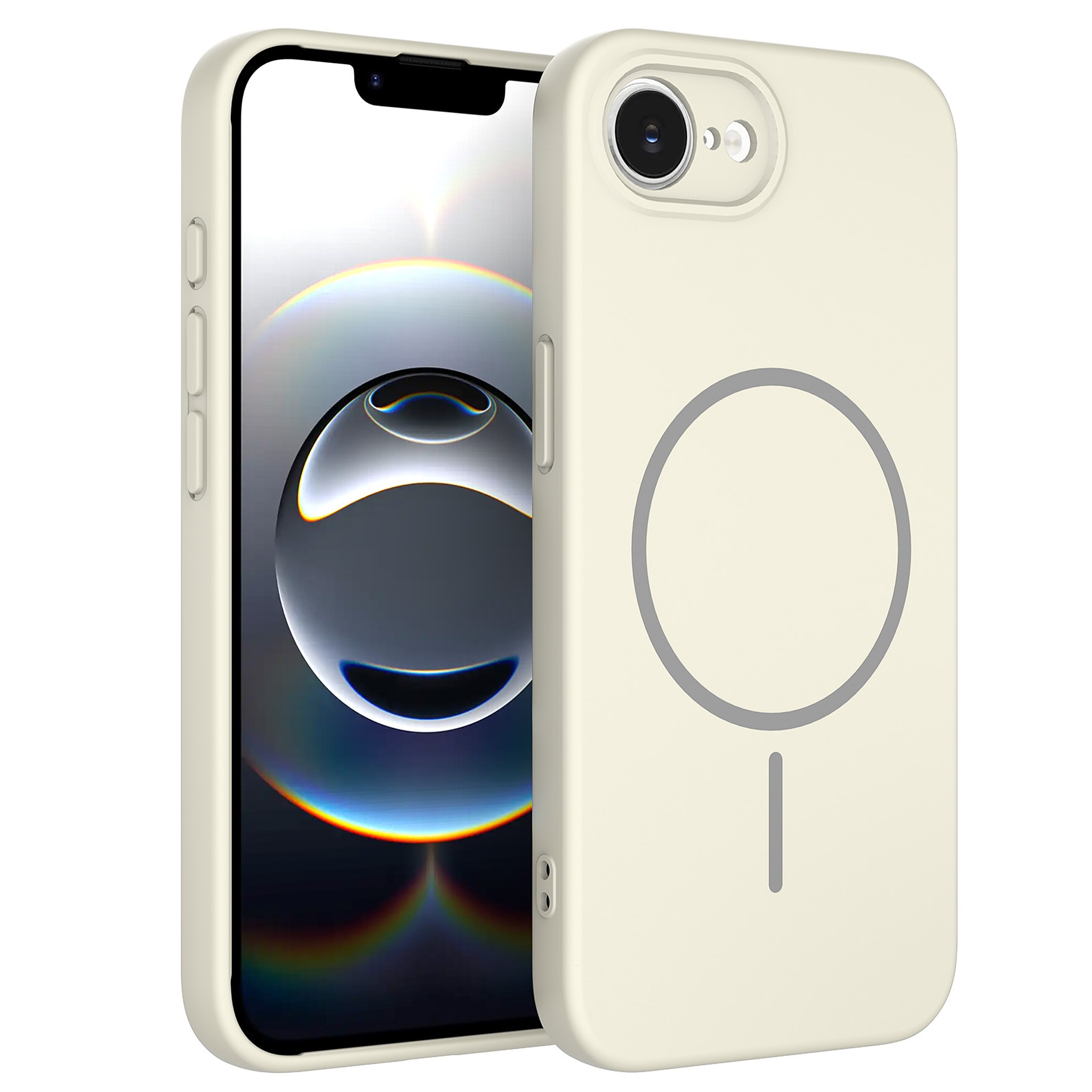 SendaFit Solid-Color Two-in-One Case for iPhone 16e - Antique White