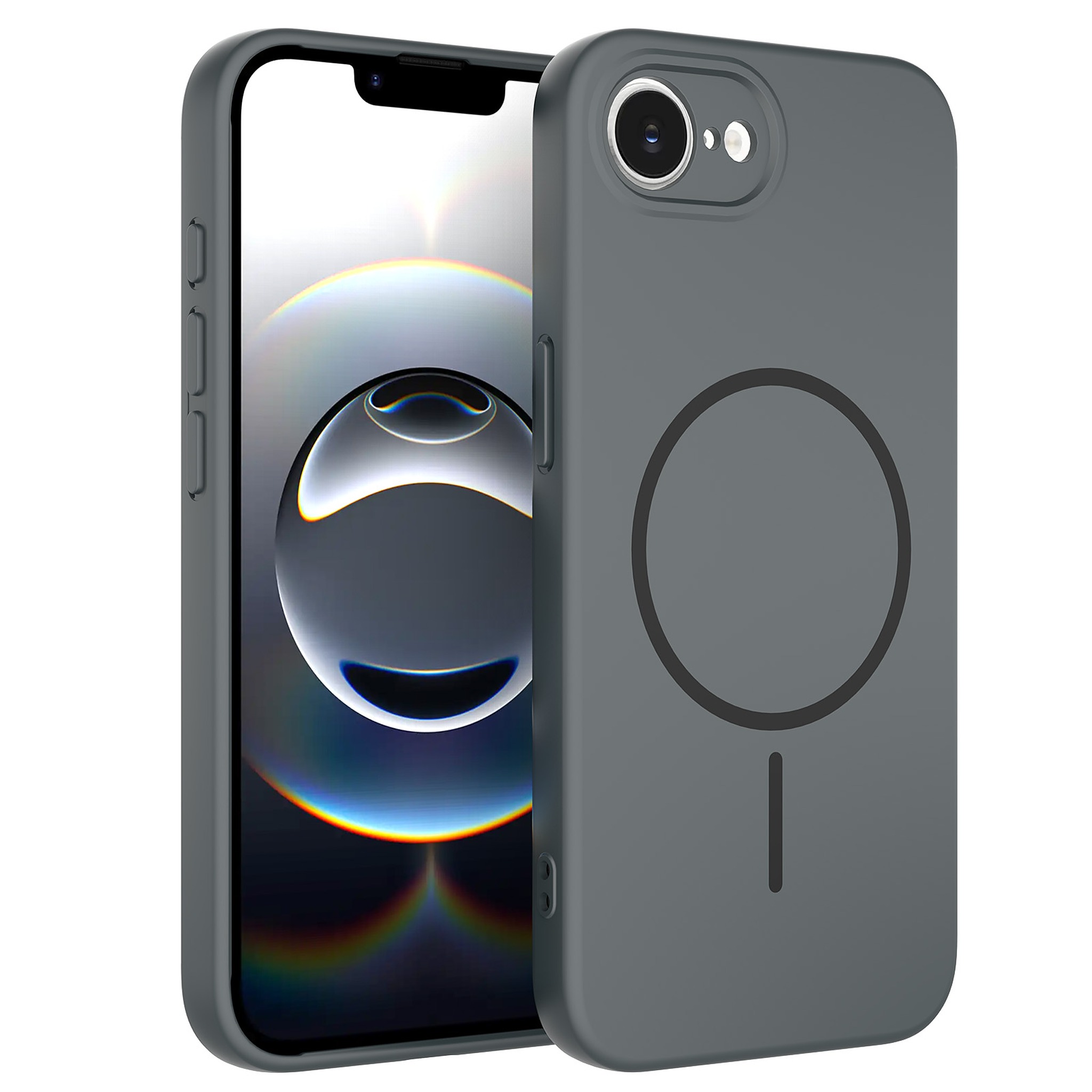 SendaFit Solid-Color Two-in-One Case for iPhone 16e - Graphite