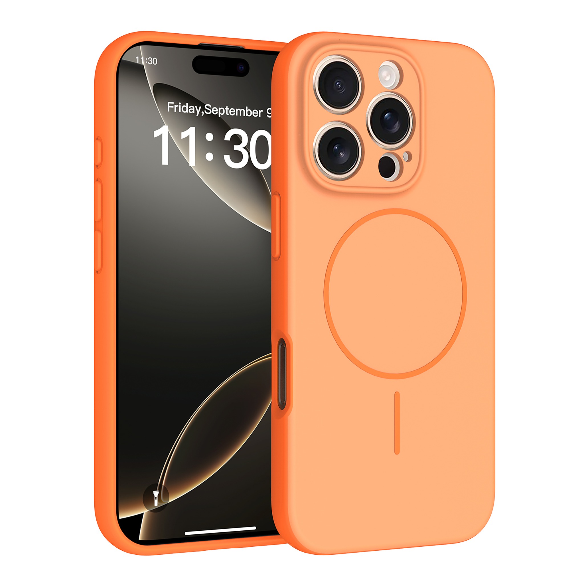 SendaFit Skin-Feel Two-in-One MagSafe Case for iPhone 16 Pro - Orange