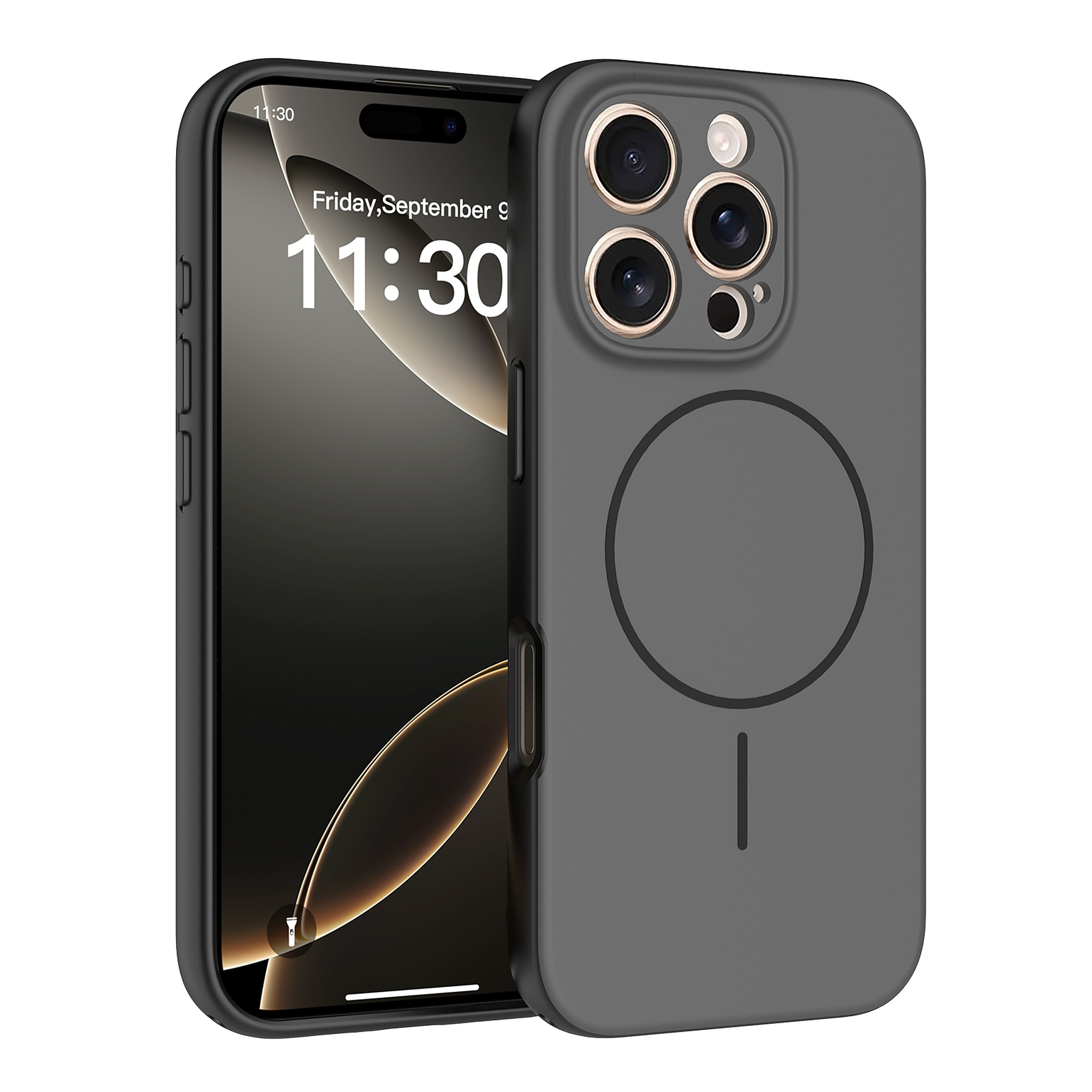 SendaFit Skin-Feel Two-in-One MagSafe Case for iPhone 16 Pro - Charcoal
