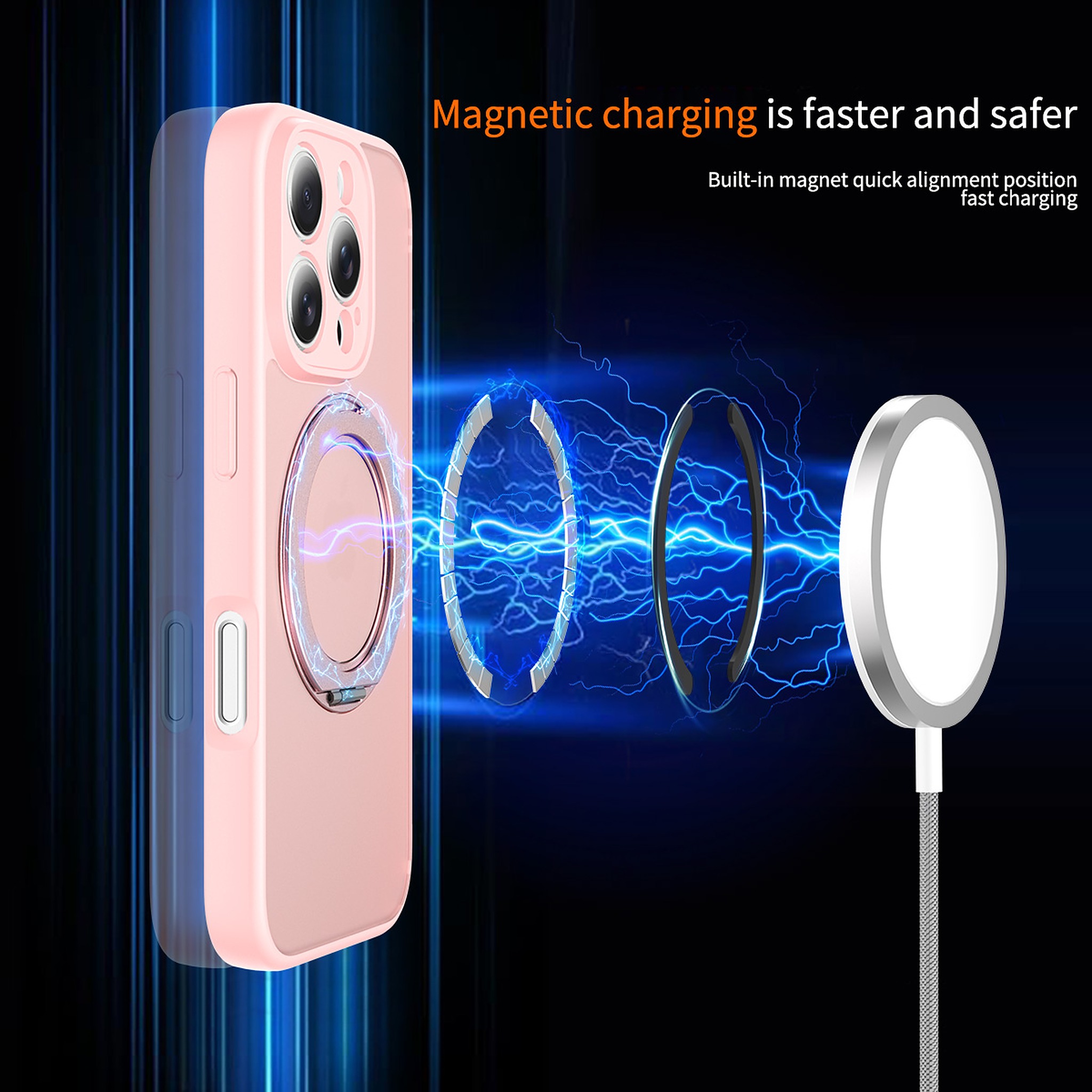 SendaFit Precise-Cutout Matte Skin-Feel 360° Stand Case for iPhone 16 Pro detail 10