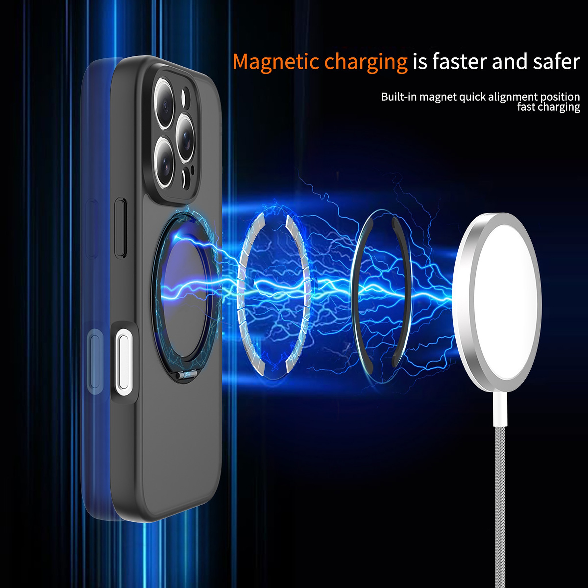 SendaFit Precise-Cutout Matte Skin-Feel 360° Stand Case for iPhone 16 Pro detail 25