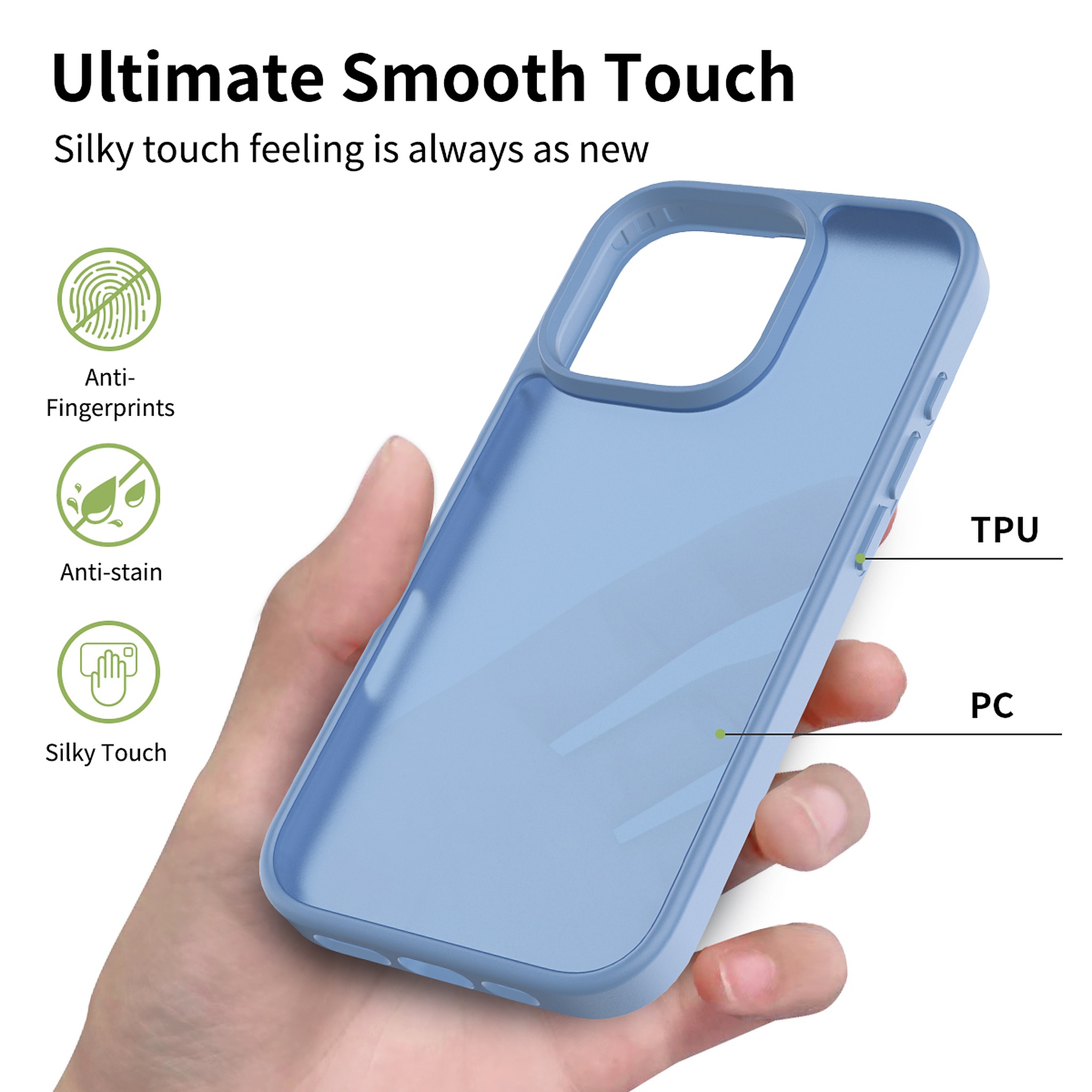 SendaFit Matte Skin-Feel Two-in-One Case for iPhone 16 Pro (Orange Accent) detail 1