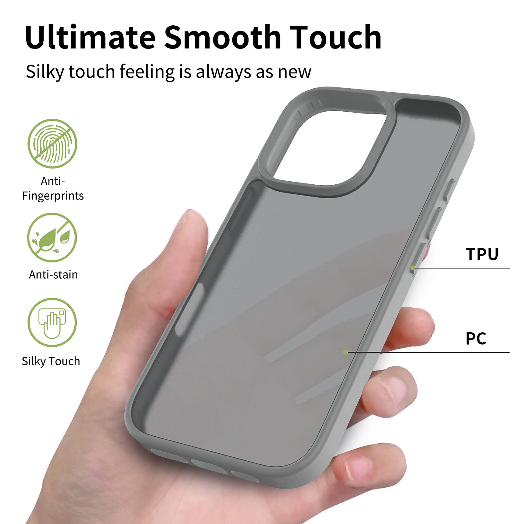 SendaFit Matte Skin-Feel Two-in-One Case for iPhone 16 Pro (Orange Accent) detail 13