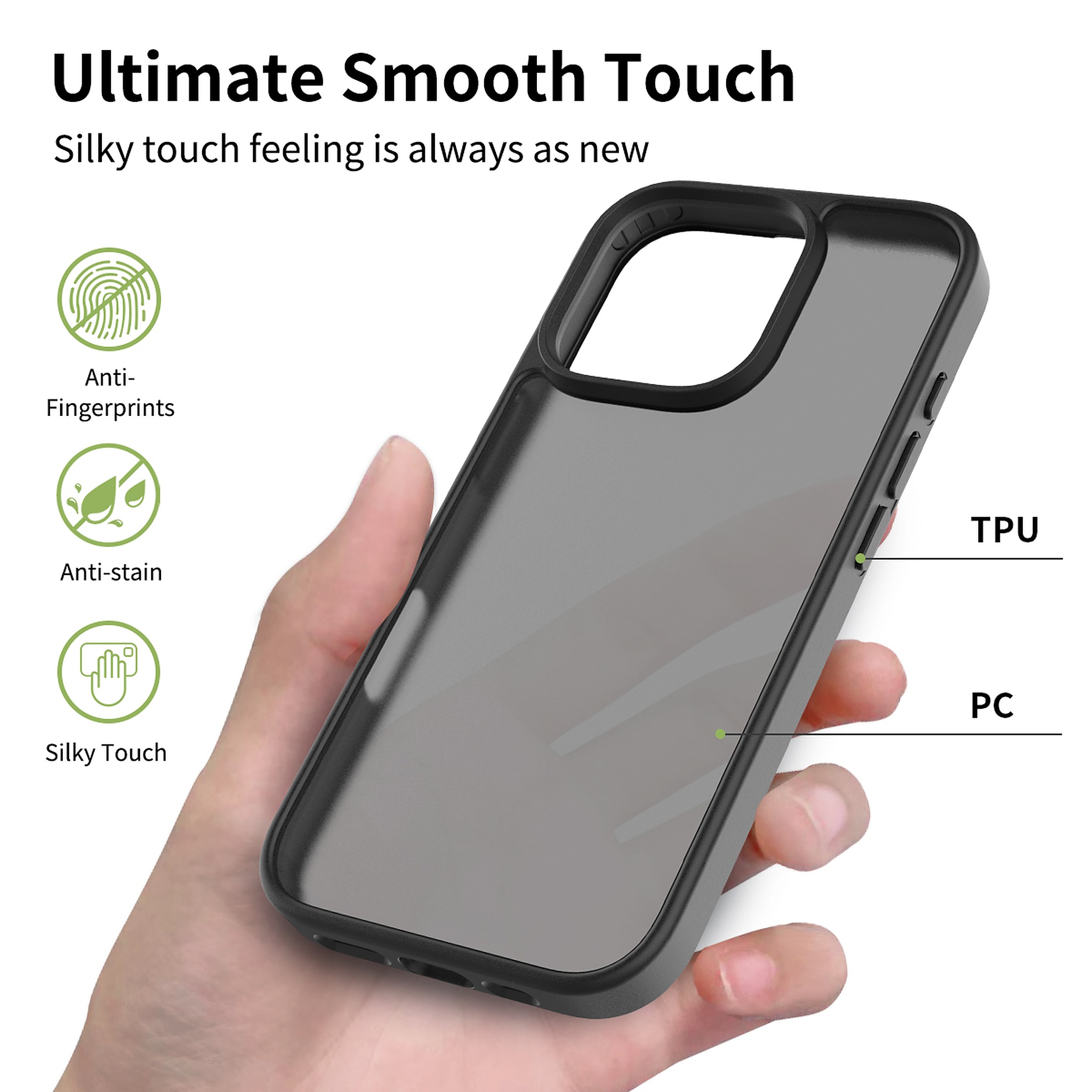 SendaFit Matte Skin-Feel Two-in-One Case for iPhone 16 Pro (Orange Accent) detail 15