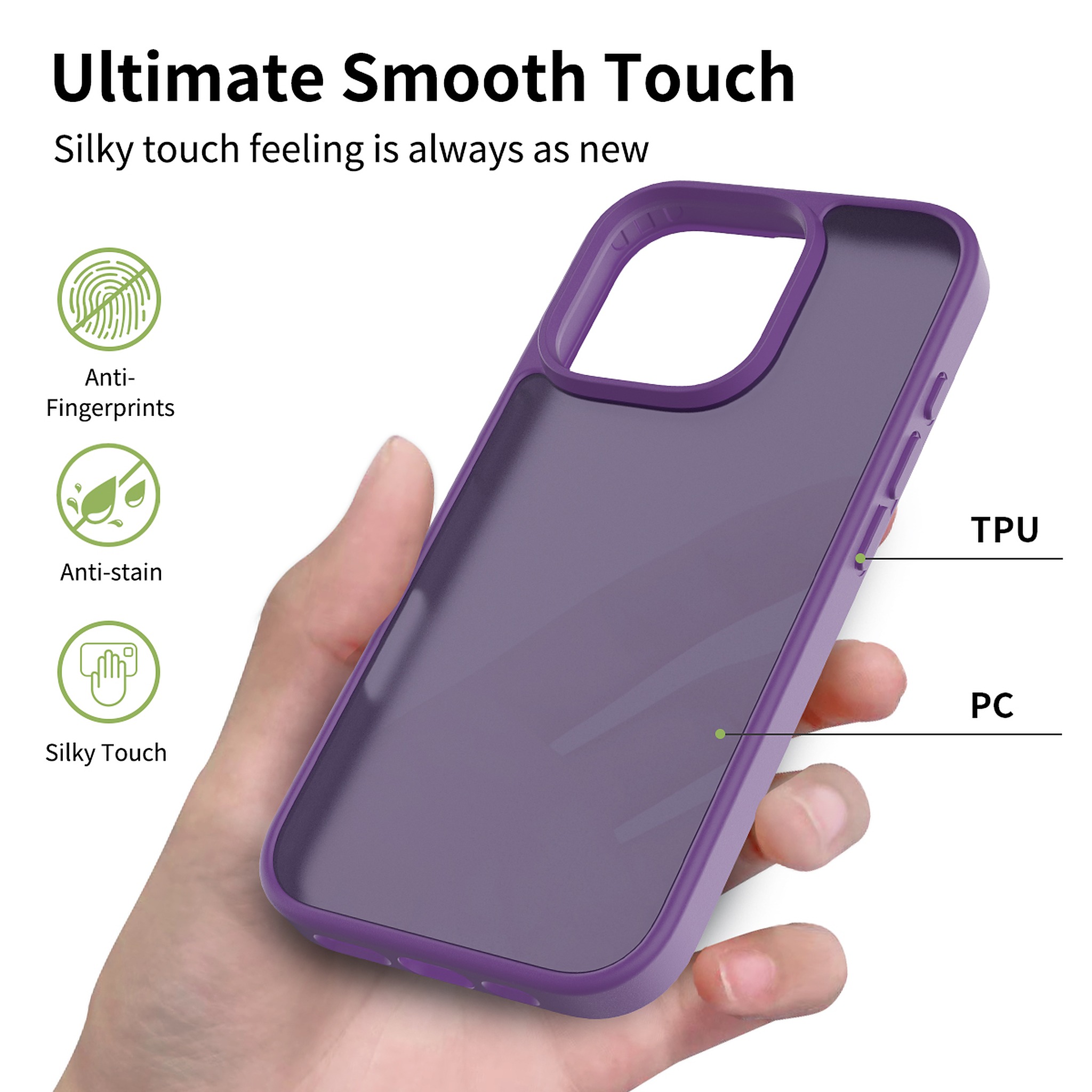 SendaFit Matte Skin-Feel Two-in-One Case for iPhone 16 Pro (Orange Accent) detail 27