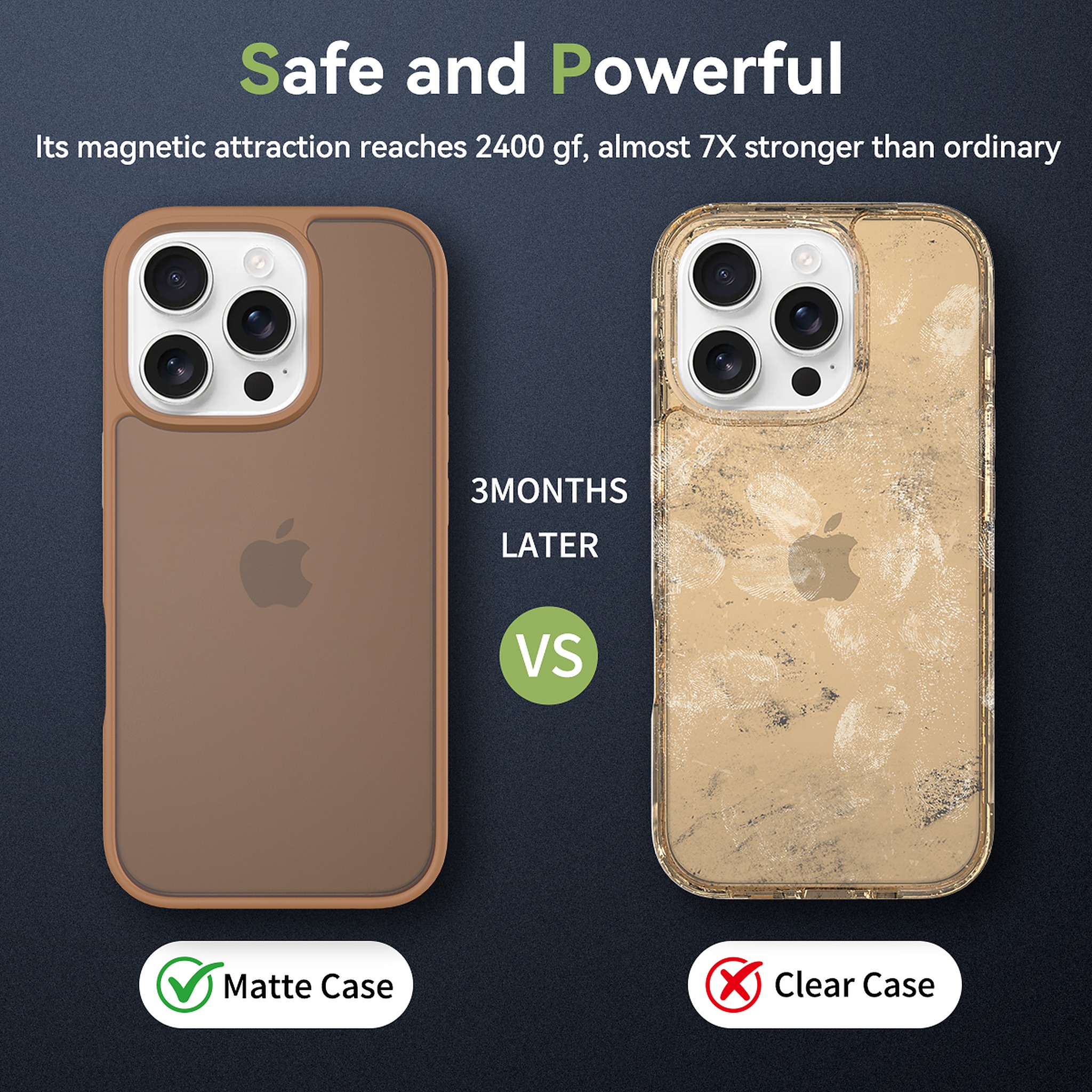 SendaFit Matte Skin-Feel Two-in-One Case for iPhone 16 Pro (Orange Accent) detail 34