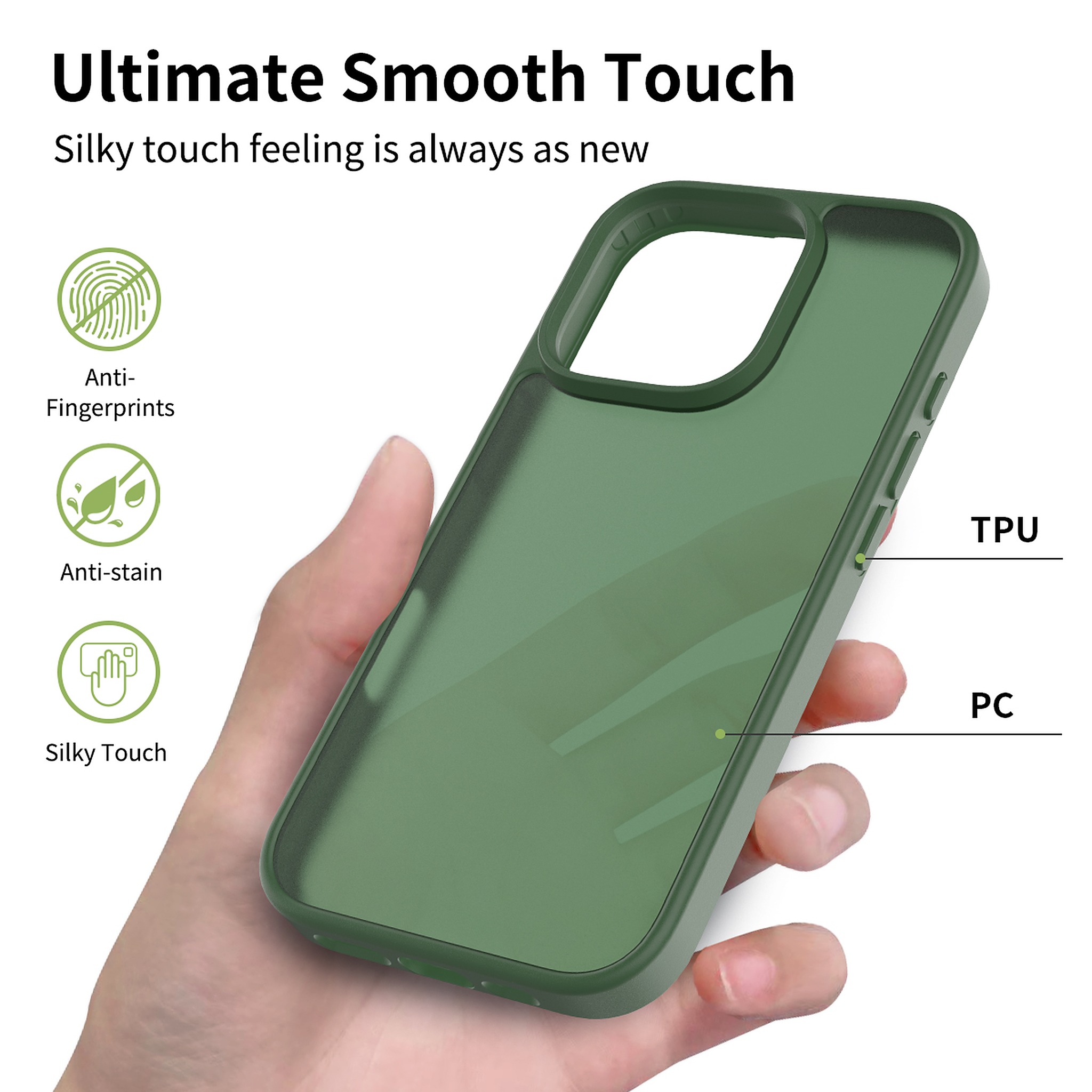 SendaFit Matte Skin-Feel Two-in-One Case for iPhone 16 Pro (Orange Accent) detail 35