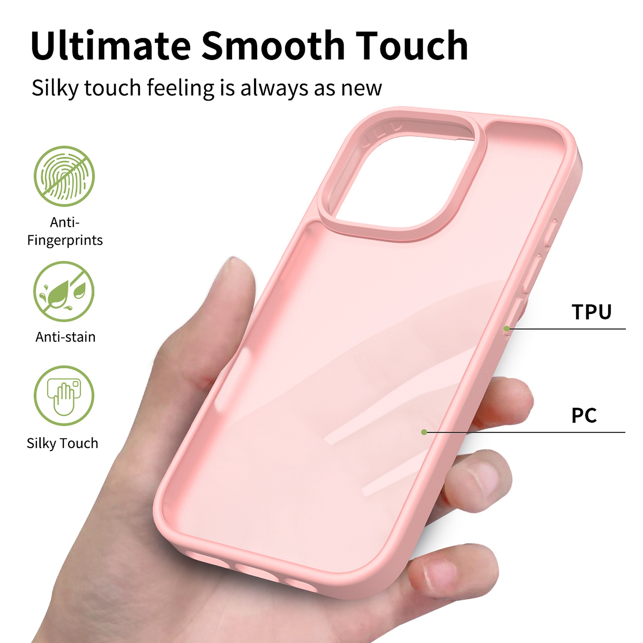 SendaFit Matte Skin-Feel Two-in-One Case for iPhone 16 Pro (Orange Accent) detail 9