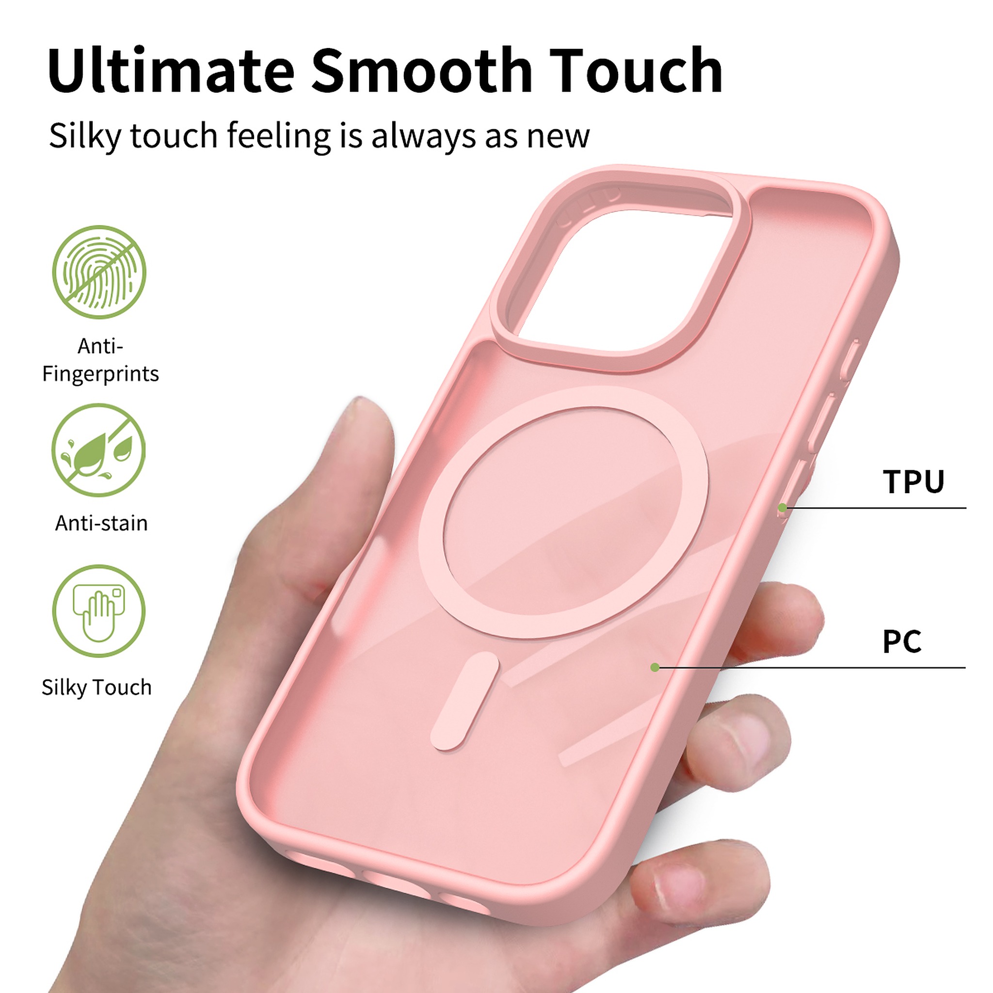 SendaFit Matte Skin-Feel Two-in-One MagSafe Case for iPhone 16 Pro (Orange Accent) detail 11