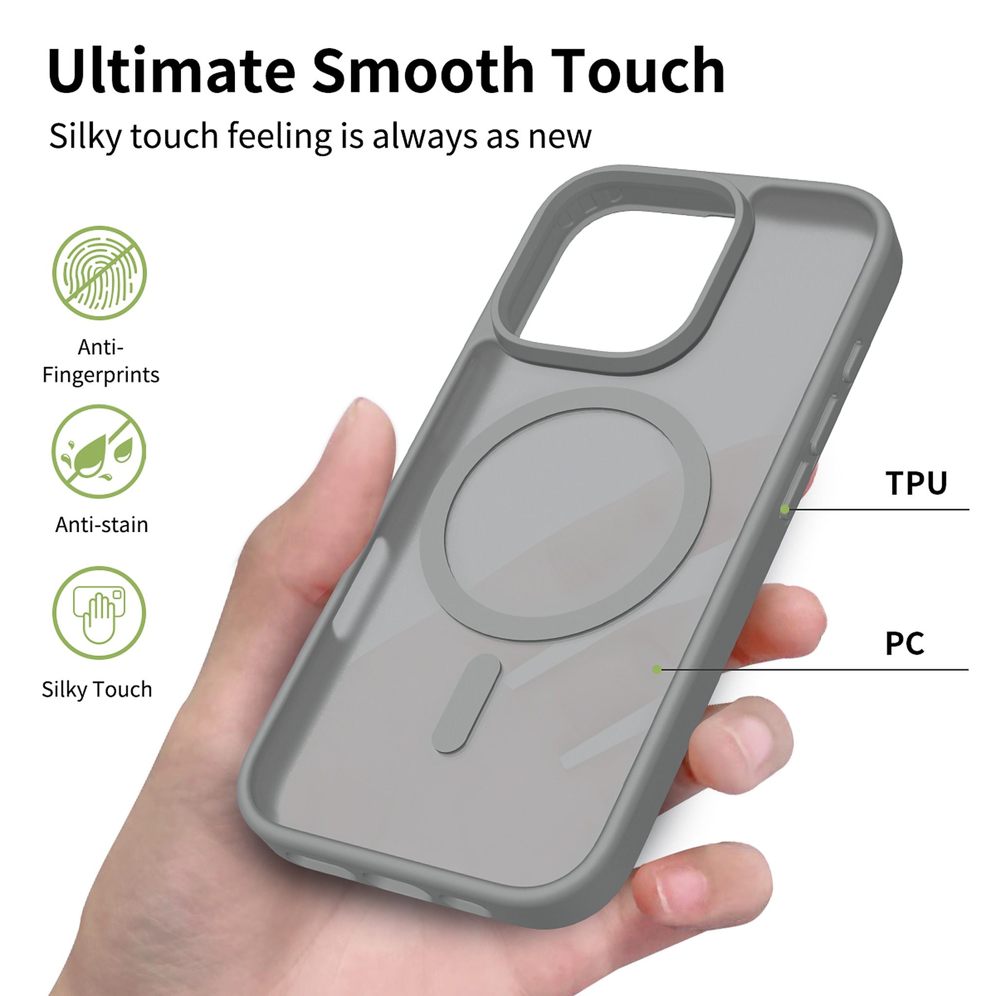 SendaFit Matte Skin-Feel Two-in-One MagSafe Case for iPhone 16 Pro (Orange Accent) detail 17