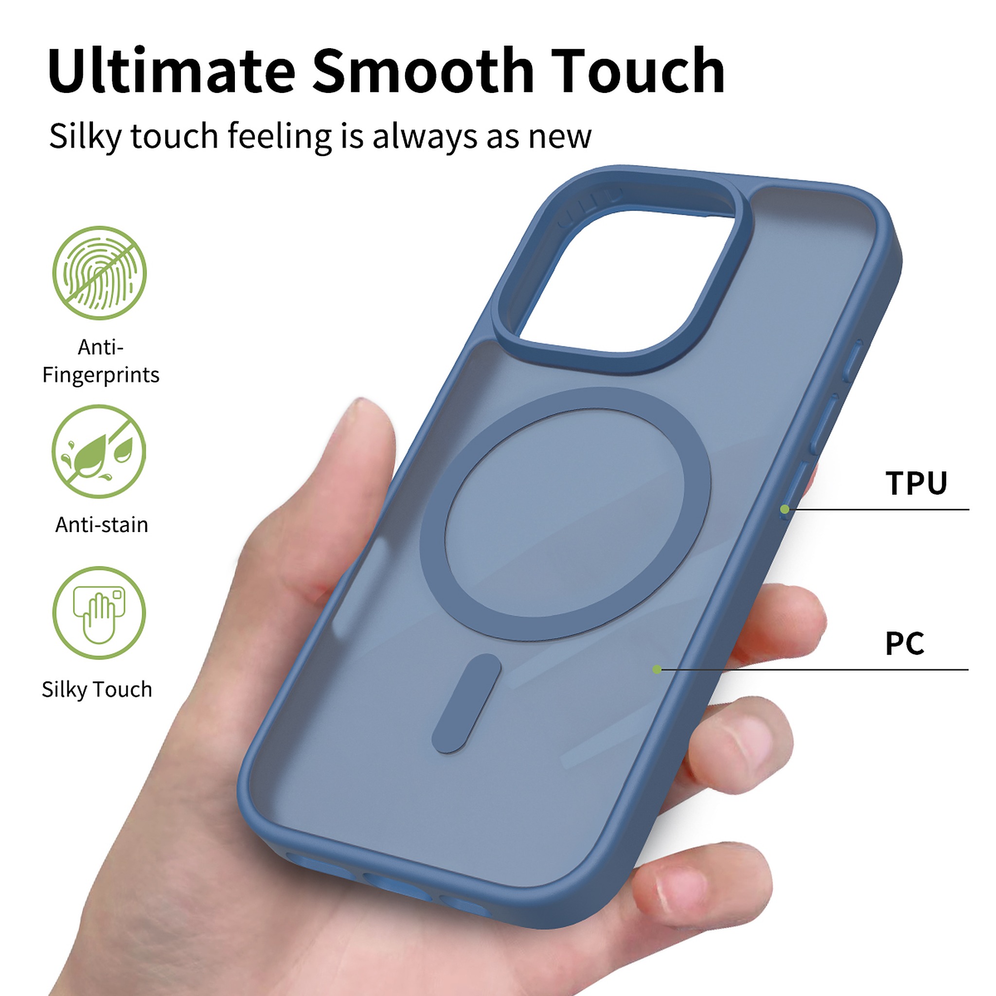 SendaFit Matte Skin-Feel Two-in-One MagSafe Case for iPhone 16 Pro (Orange Accent) detail 22