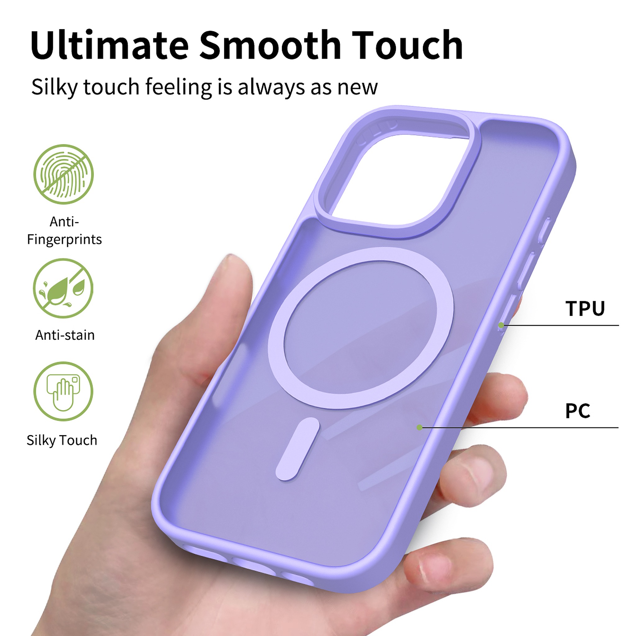 SendaFit Matte Skin-Feel Two-in-One MagSafe Case for iPhone 16 Pro (Orange Accent) detail 28