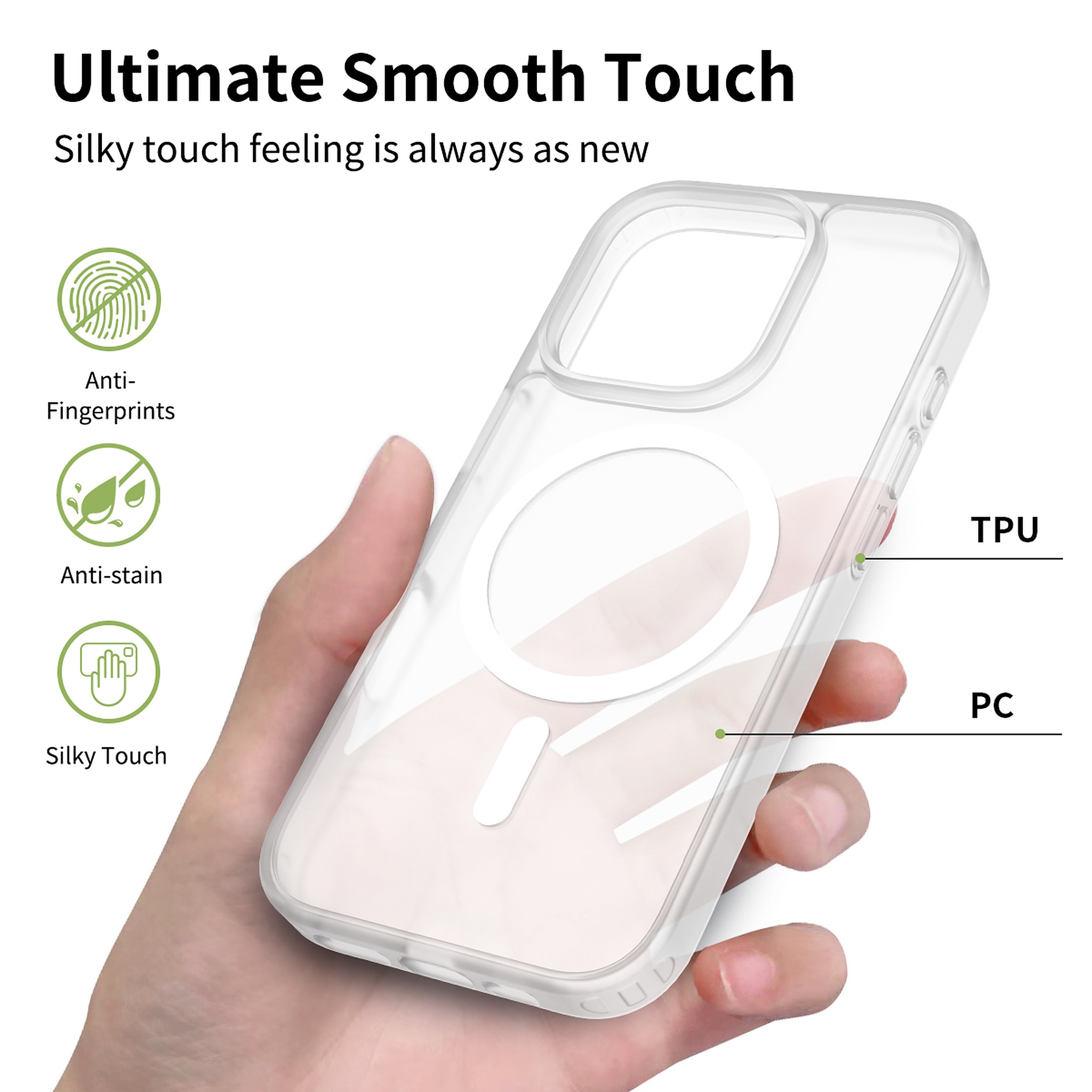 SendaFit Matte Skin-Feel Two-in-One MagSafe Case for iPhone 16 Pro (Orange Accent) detail 50