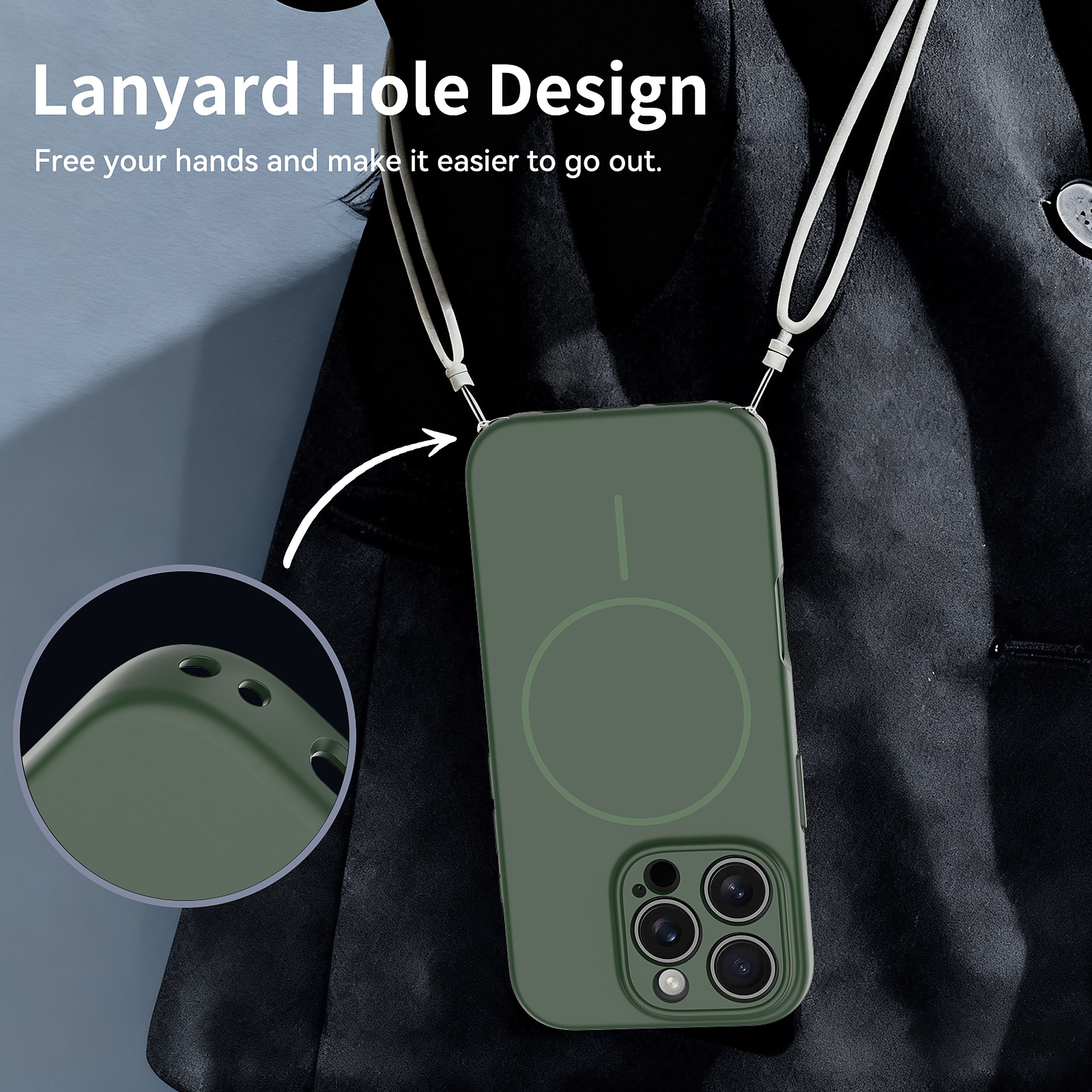 SendaFit Solid-Color Two-in-One MagSafe Case for iPhone 16 Pro detail 15