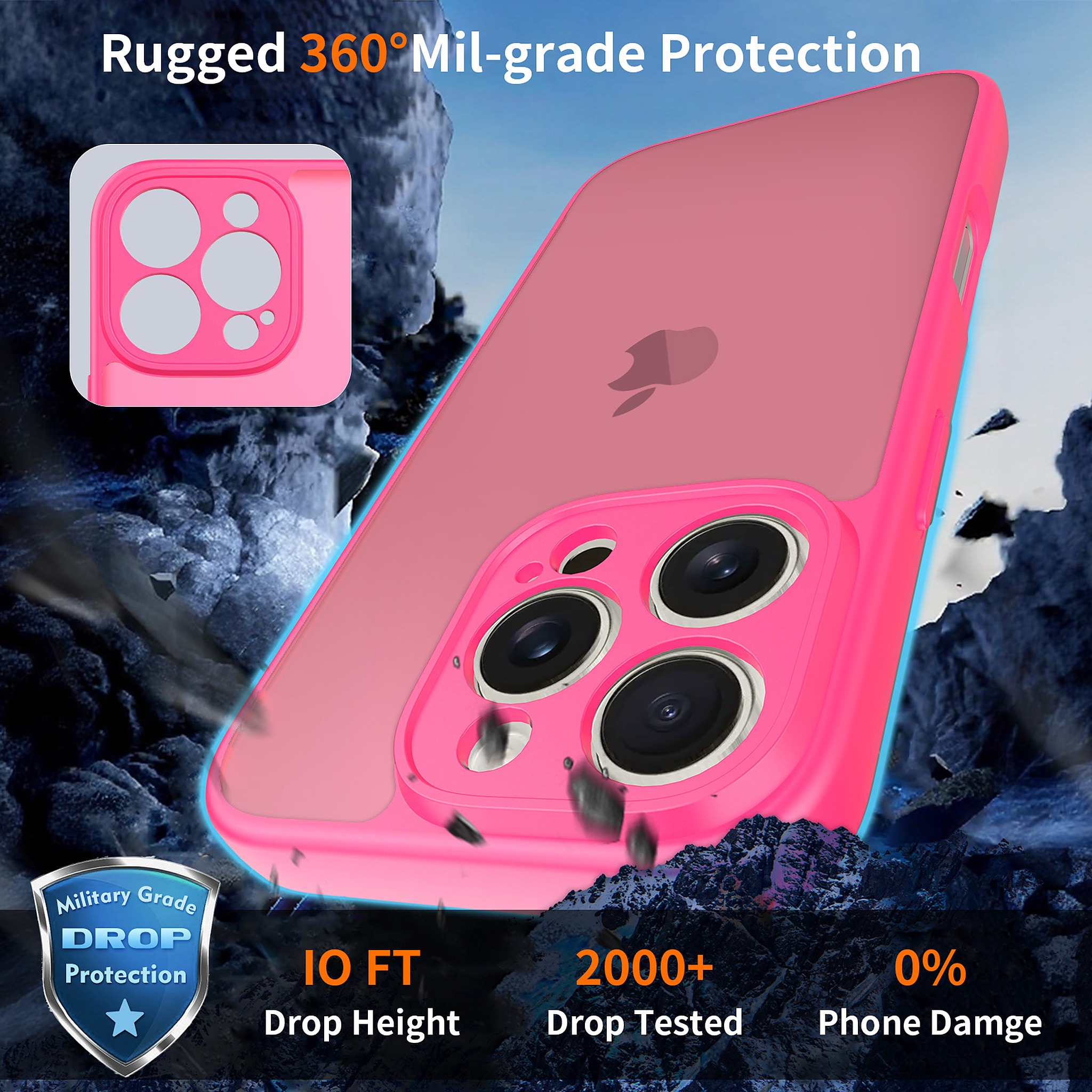 SendaFit Precise-Cutout Matte Skin-Feel Case for iPhone 16 Pro detail 15