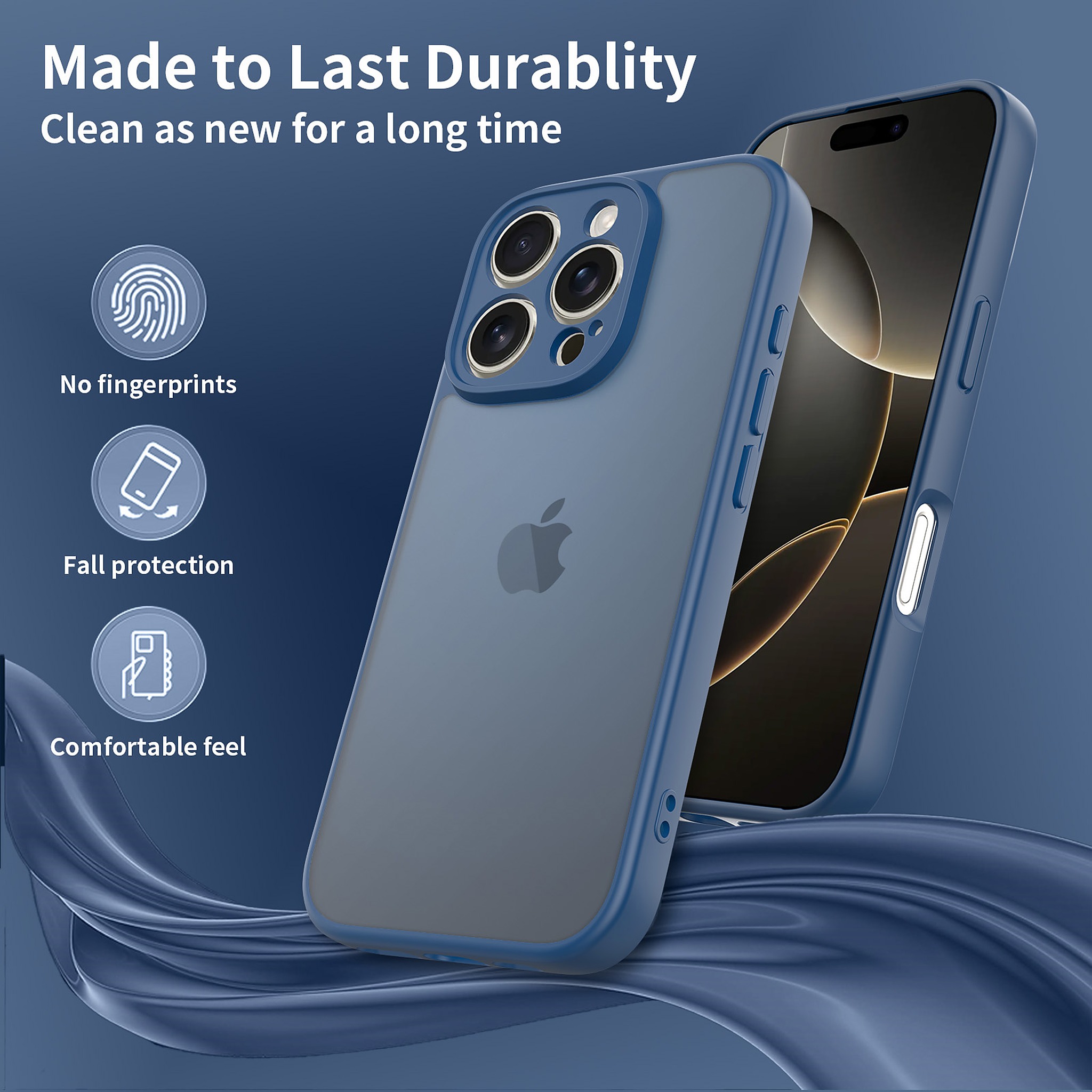 SendaFit Precise-Cutout Matte Skin-Feel Case for iPhone 16 Pro detail 18