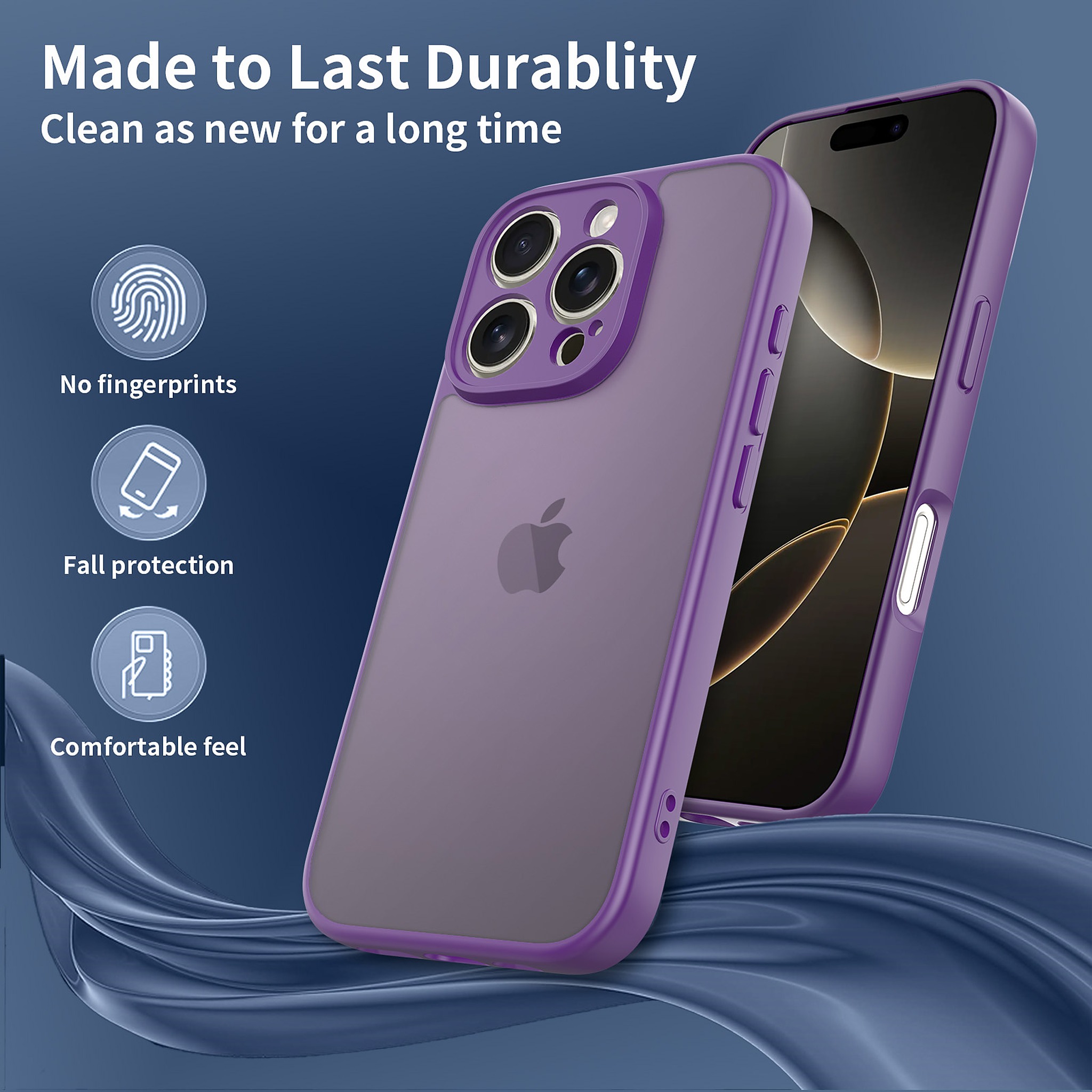 SendaFit Precise-Cutout Matte Skin-Feel Case for iPhone 16 Pro detail 22