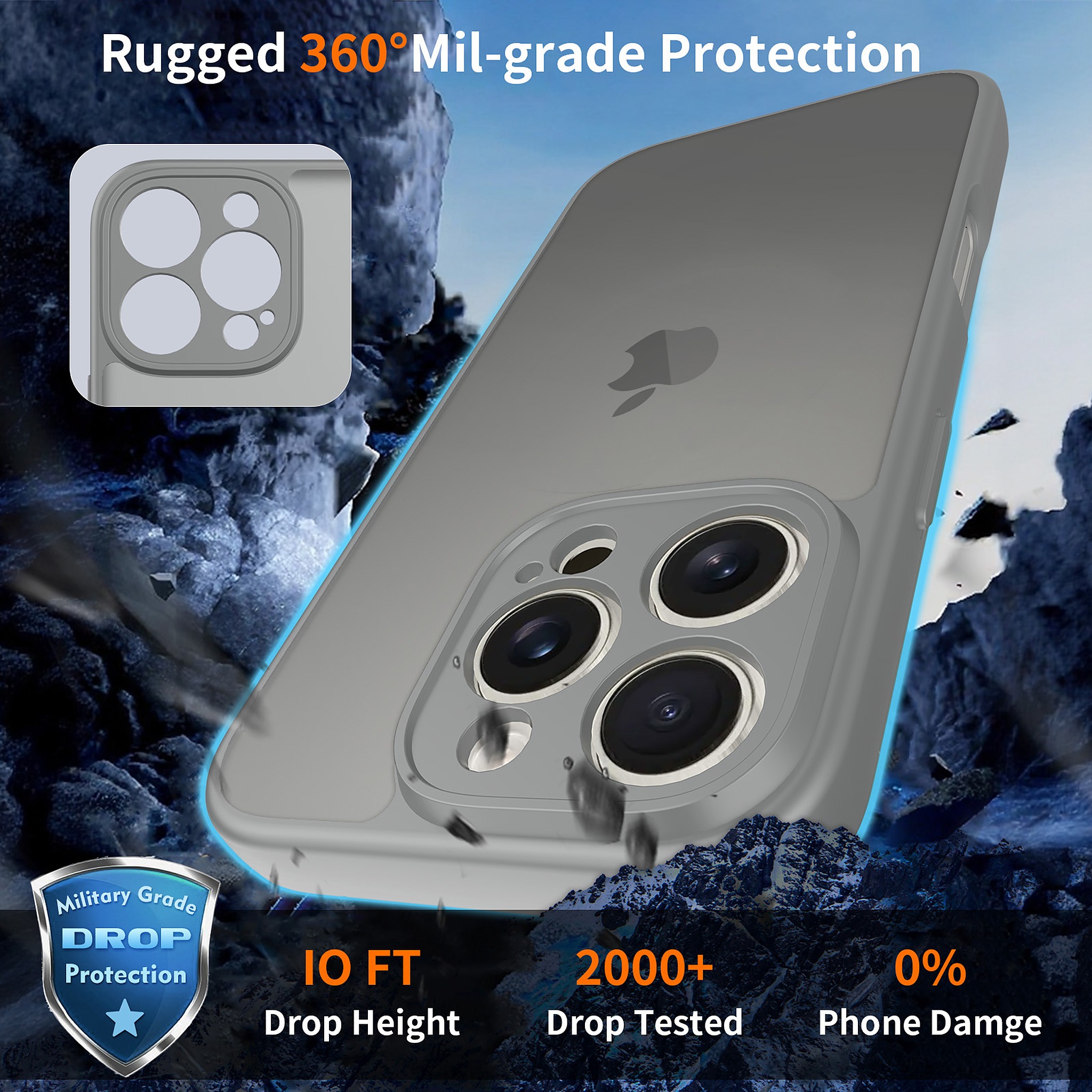SendaFit Precise-Cutout Matte Skin-Feel Case for iPhone 16 Pro detail 9