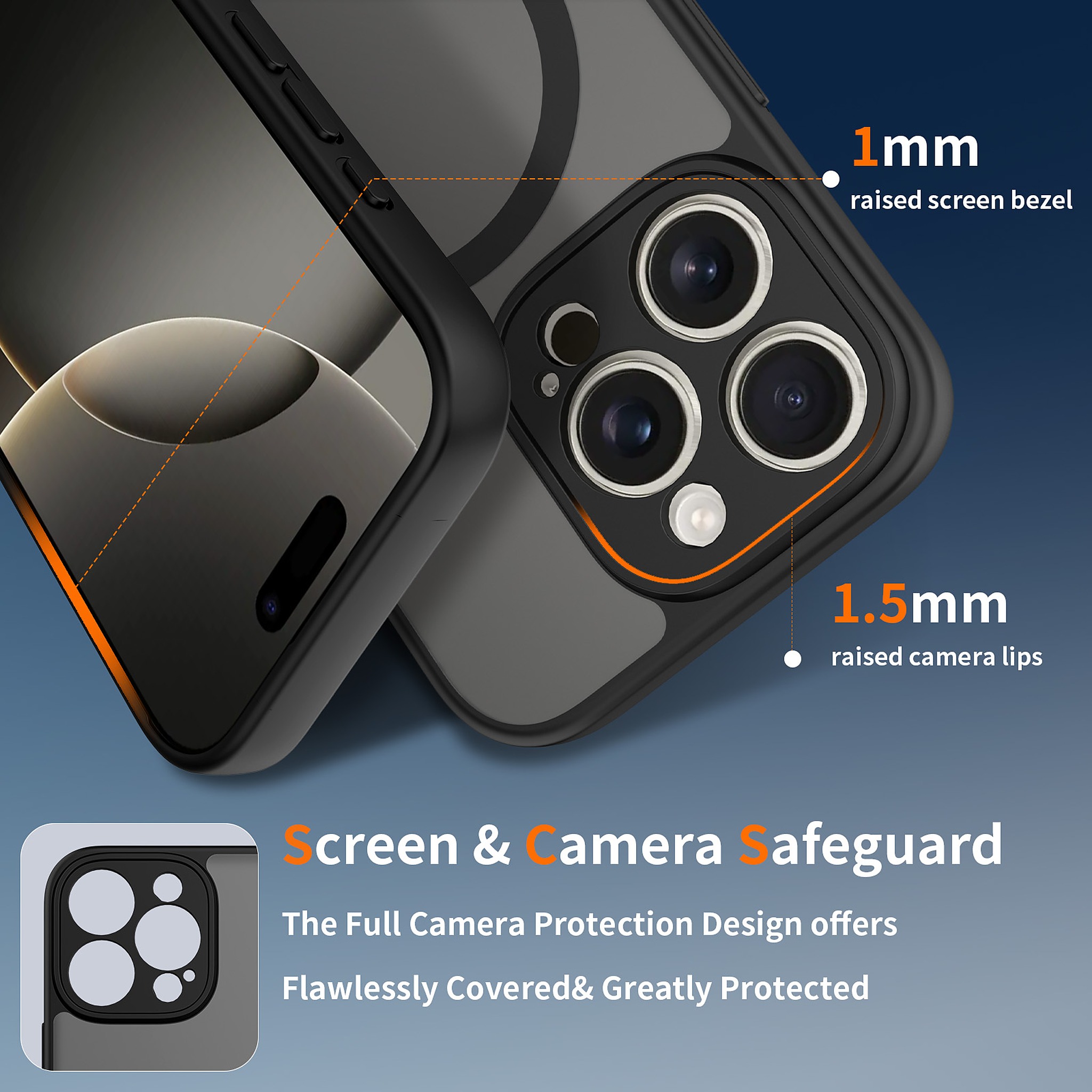 SendaFit Precise-Cutout Matte Skin-Feel MagSafe Case for iPhone 16 Pro detail 1