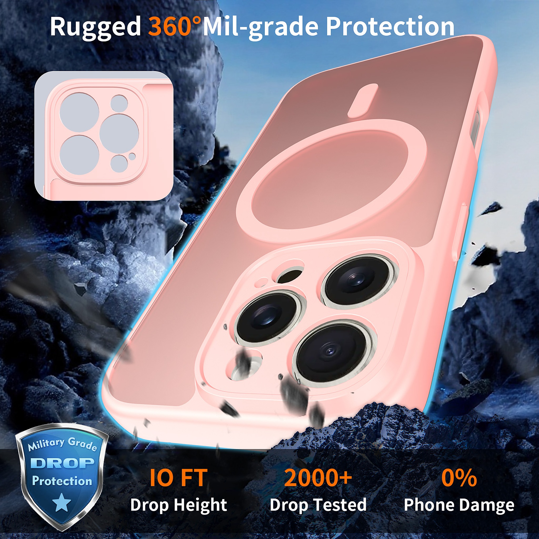 SendaFit Precise-Cutout Matte Skin-Feel MagSafe Case for iPhone 16 Pro detail 10