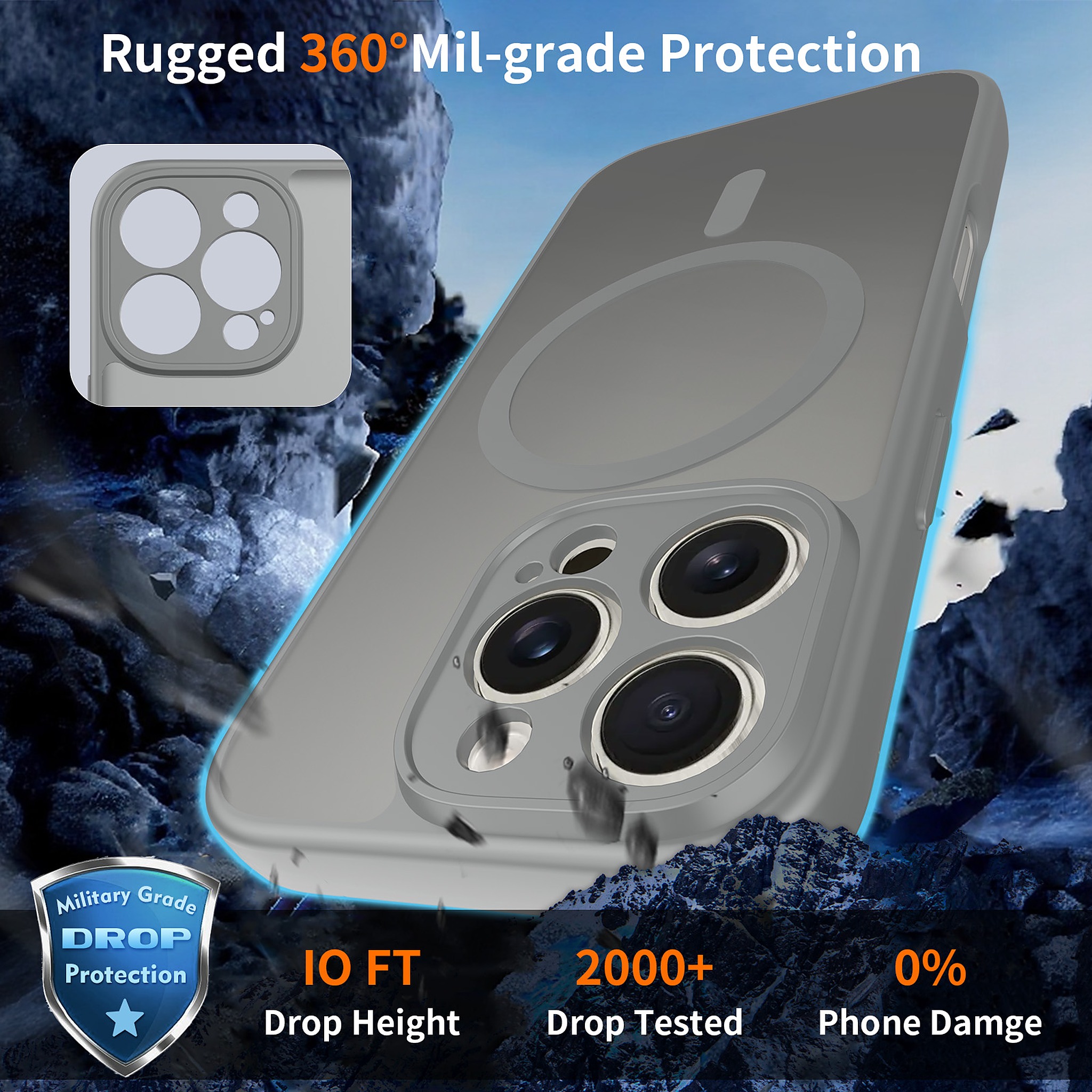 SendaFit Precise-Cutout Matte Skin-Feel MagSafe Case for iPhone 16 Pro detail 14