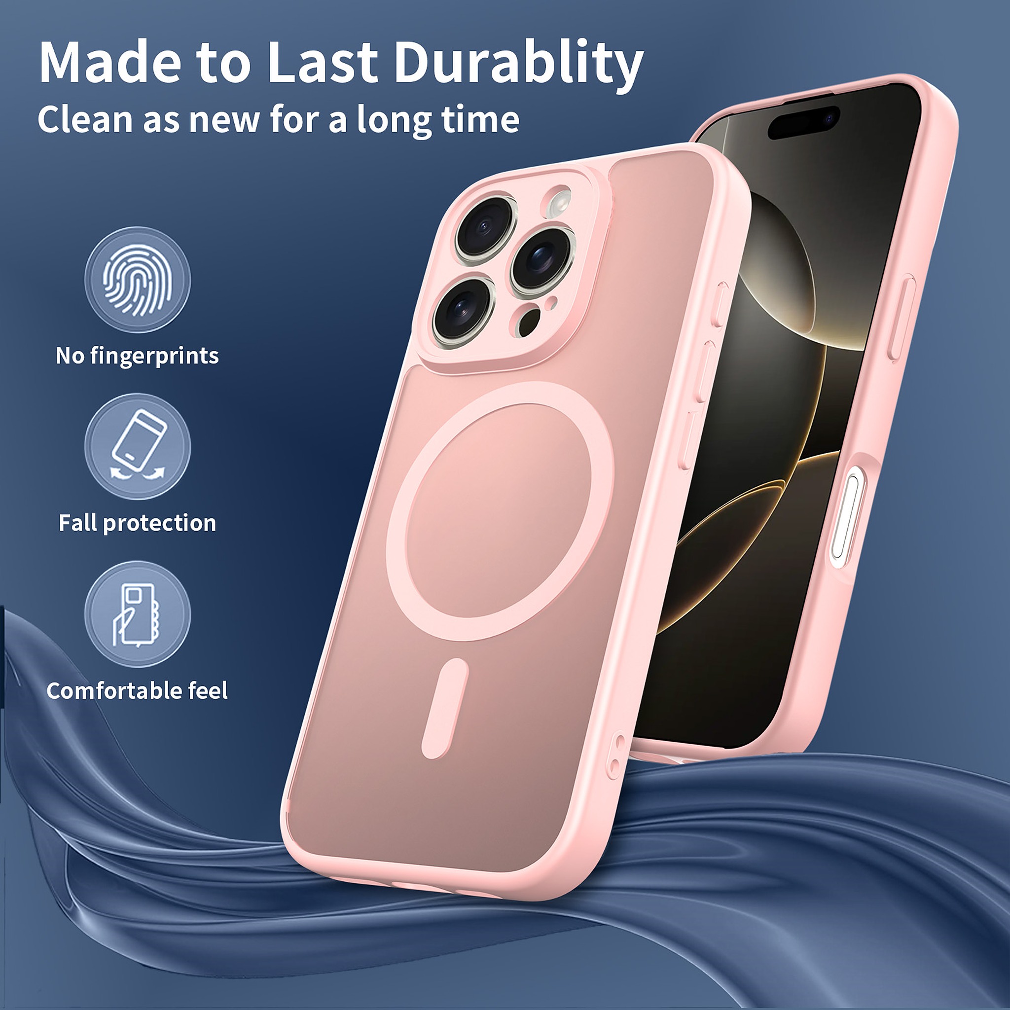 SendaFit Precise-Cutout Matte Skin-Feel MagSafe Case for iPhone 16 Pro detail 18