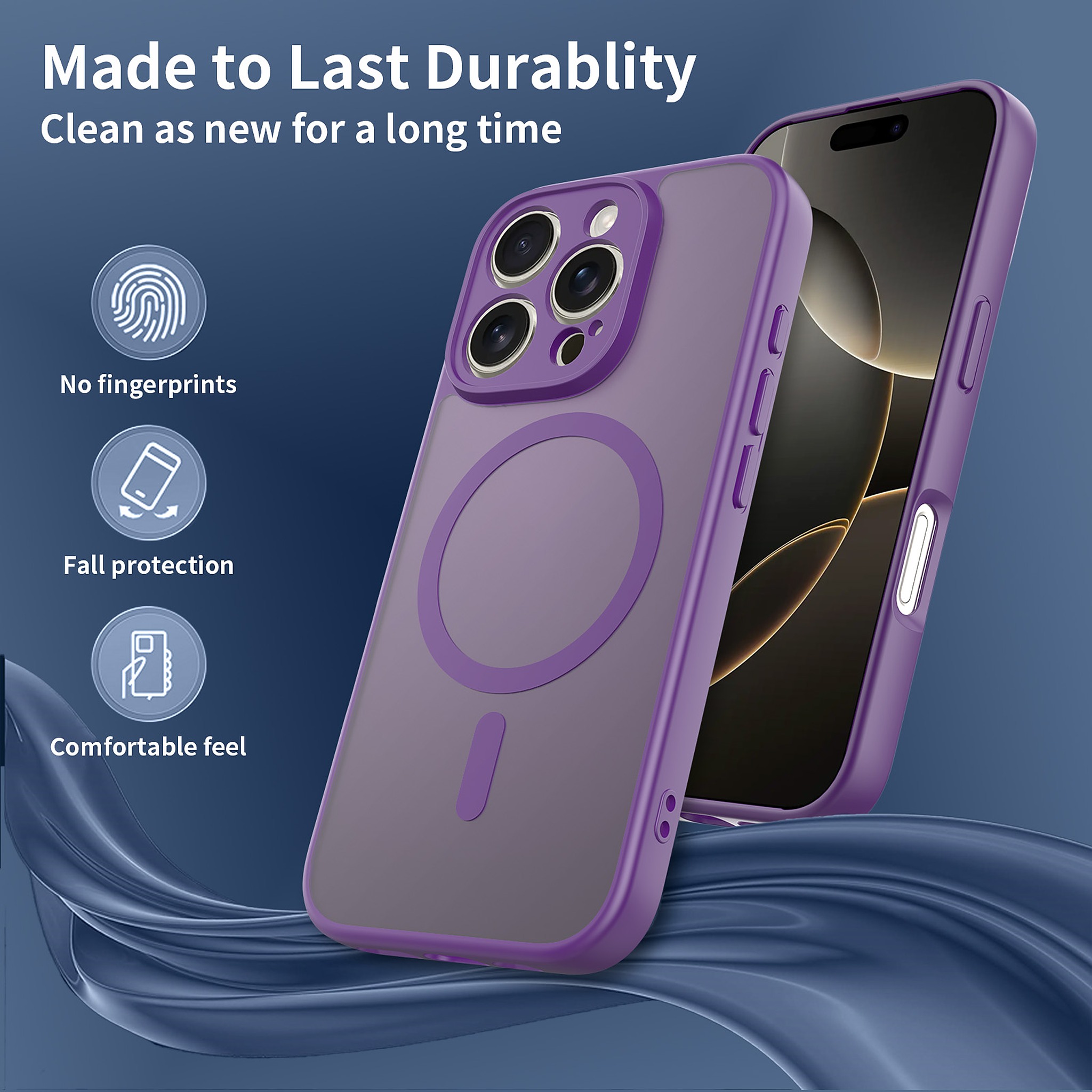 SendaFit Precise-Cutout Matte Skin-Feel MagSafe Case for iPhone 16 Pro detail 19