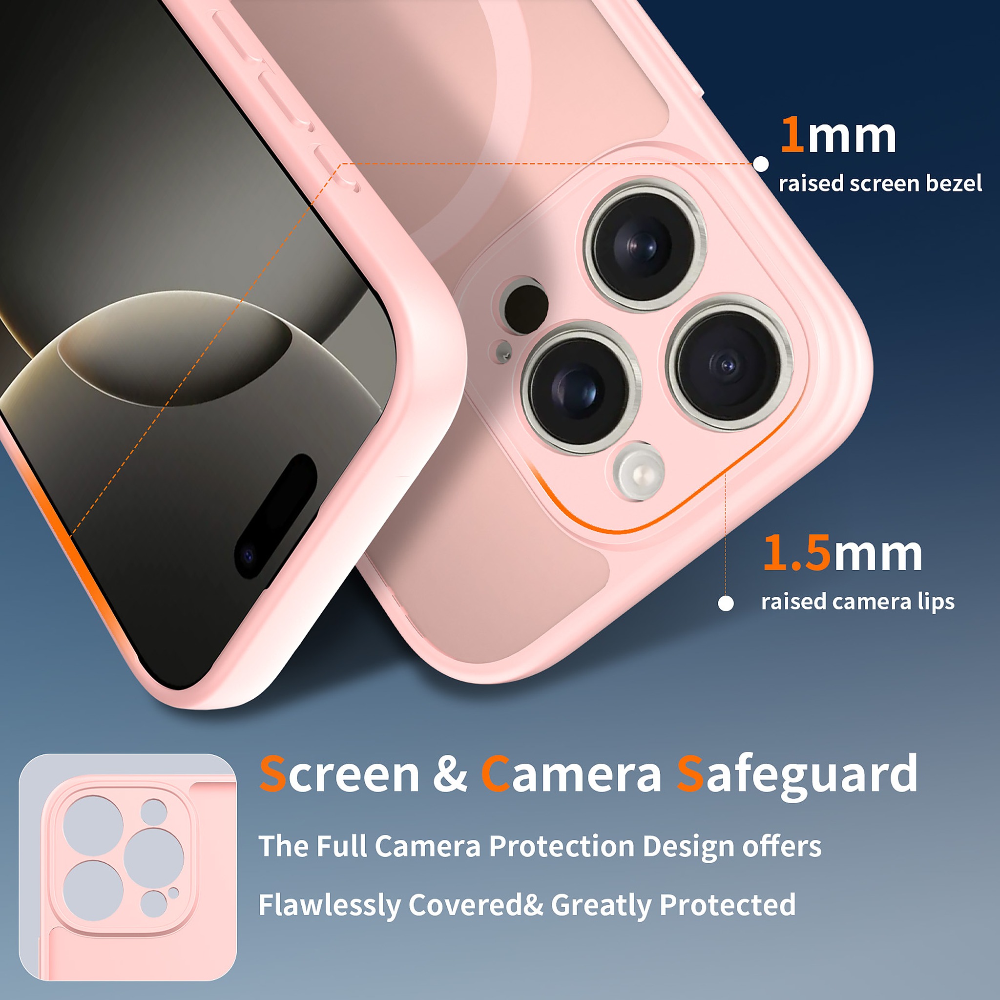 SendaFit Precise-Cutout Matte Skin-Feel MagSafe Case for iPhone 16 Pro detail 2