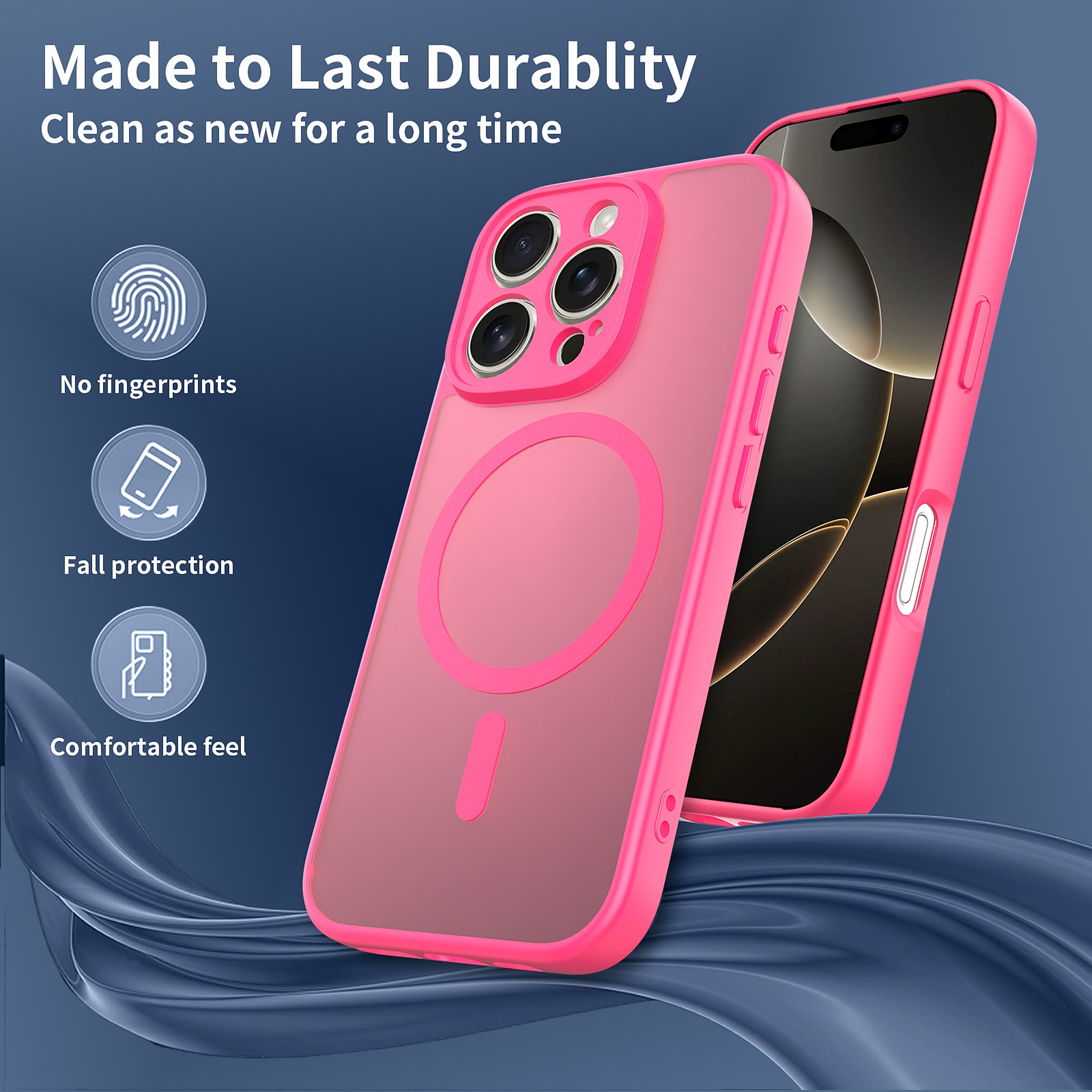 SendaFit Precise-Cutout Matte Skin-Feel MagSafe Case for iPhone 16 Pro detail 20