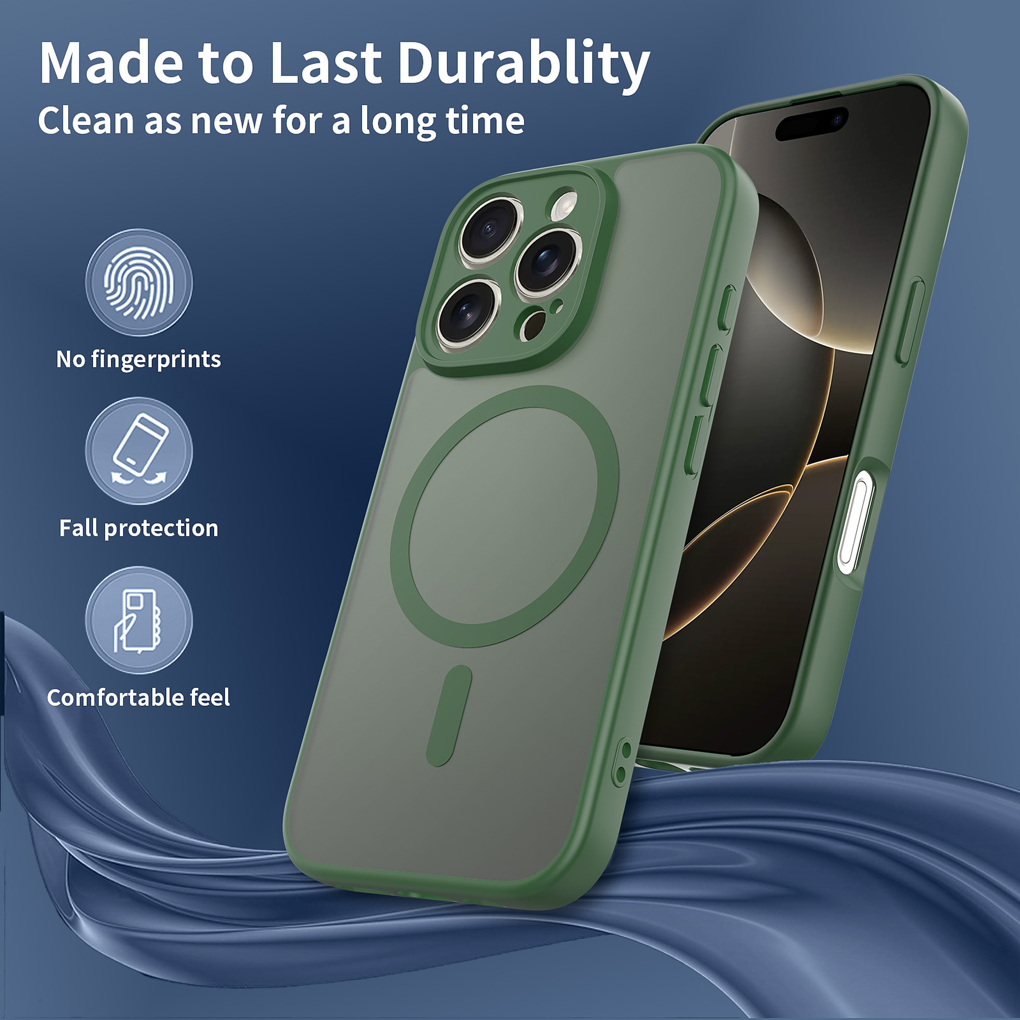 SendaFit Precise-Cutout Matte Skin-Feel MagSafe Case for iPhone 16 Pro detail 21