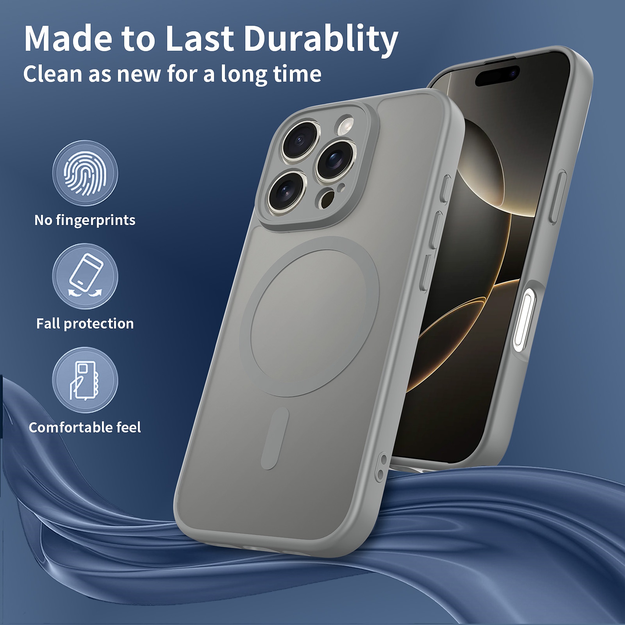 SendaFit Precise-Cutout Matte Skin-Feel MagSafe Case for iPhone 16 Pro detail 22