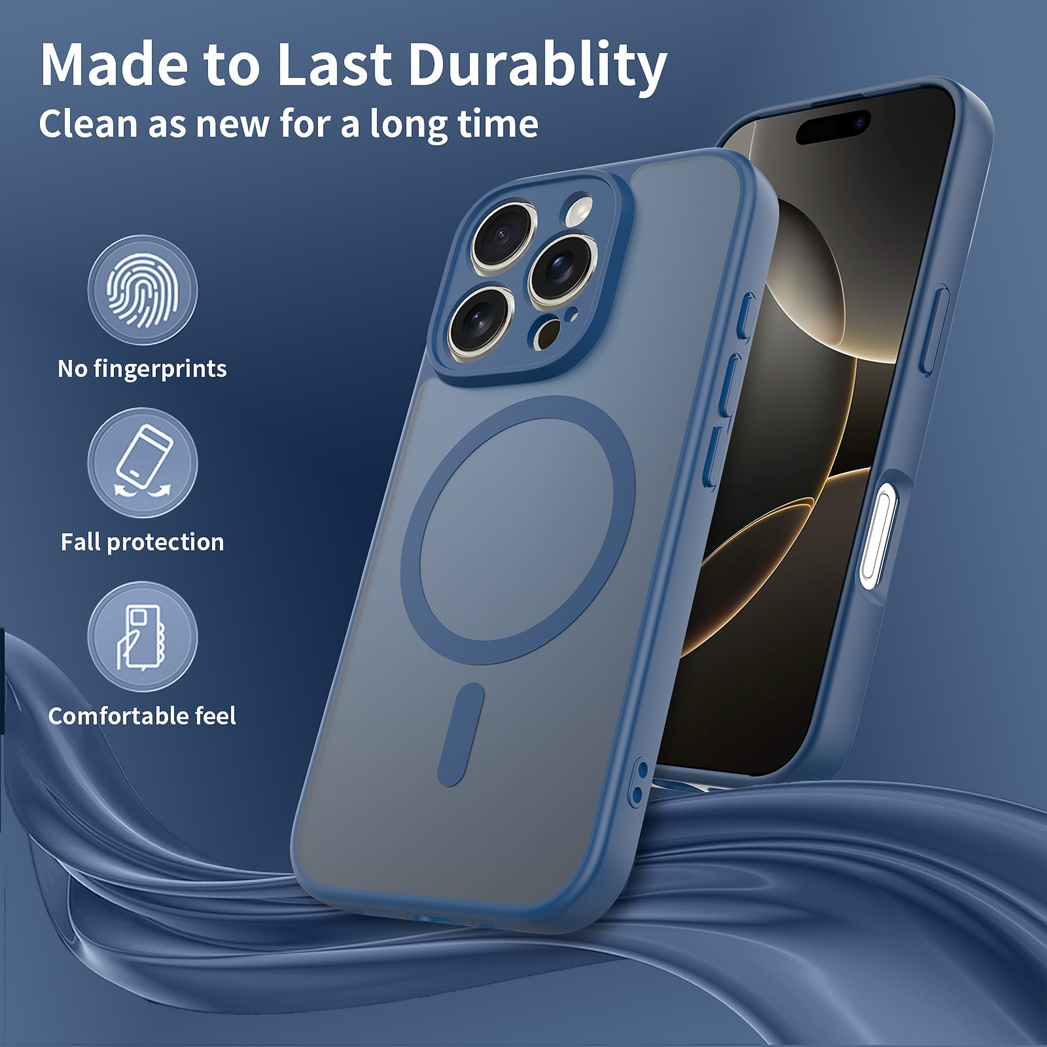 SendaFit Precise-Cutout Matte Skin-Feel MagSafe Case for iPhone 16 Pro detail 23