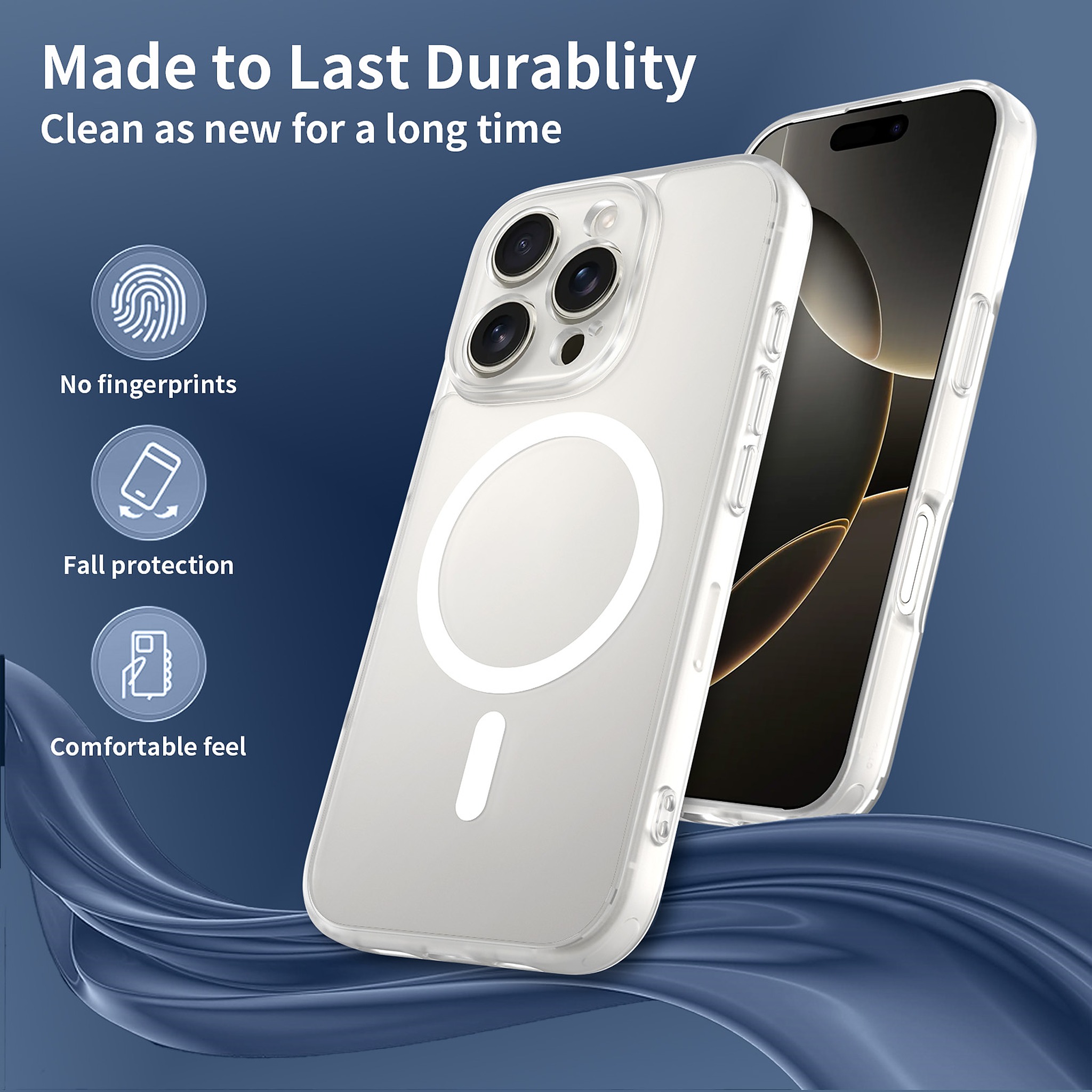 SendaFit Precise-Cutout Matte Skin-Feel MagSafe Case for iPhone 16 Pro detail 24