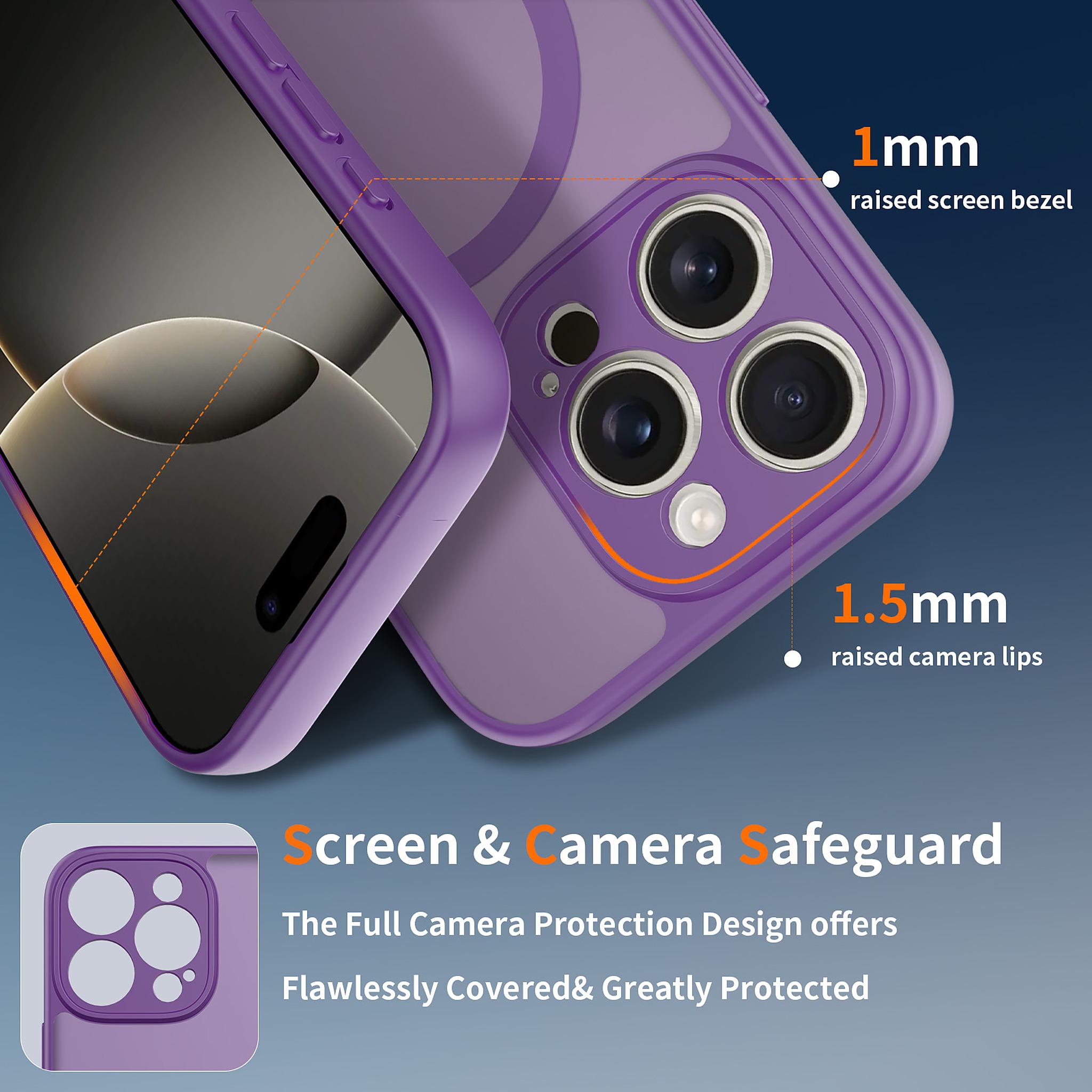 SendaFit Precise-Cutout Matte Skin-Feel MagSafe Case for iPhone 16 Pro detail 3