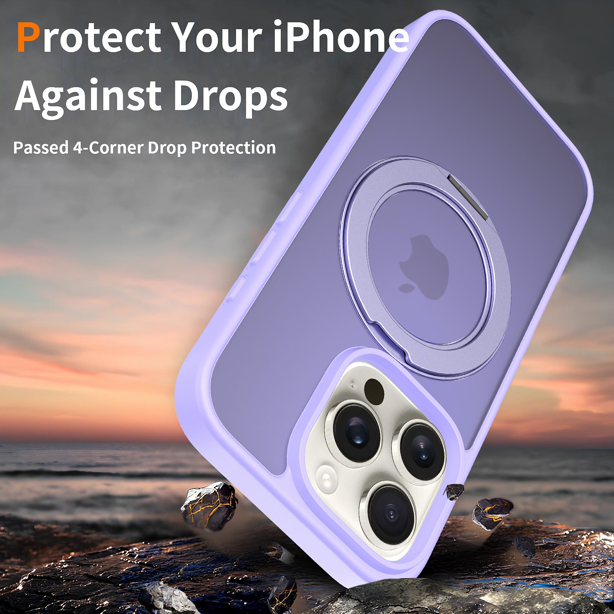 SendaFit Matte Skin-Feel 360° Stand Case for iPhone 16 Pro detail 10
