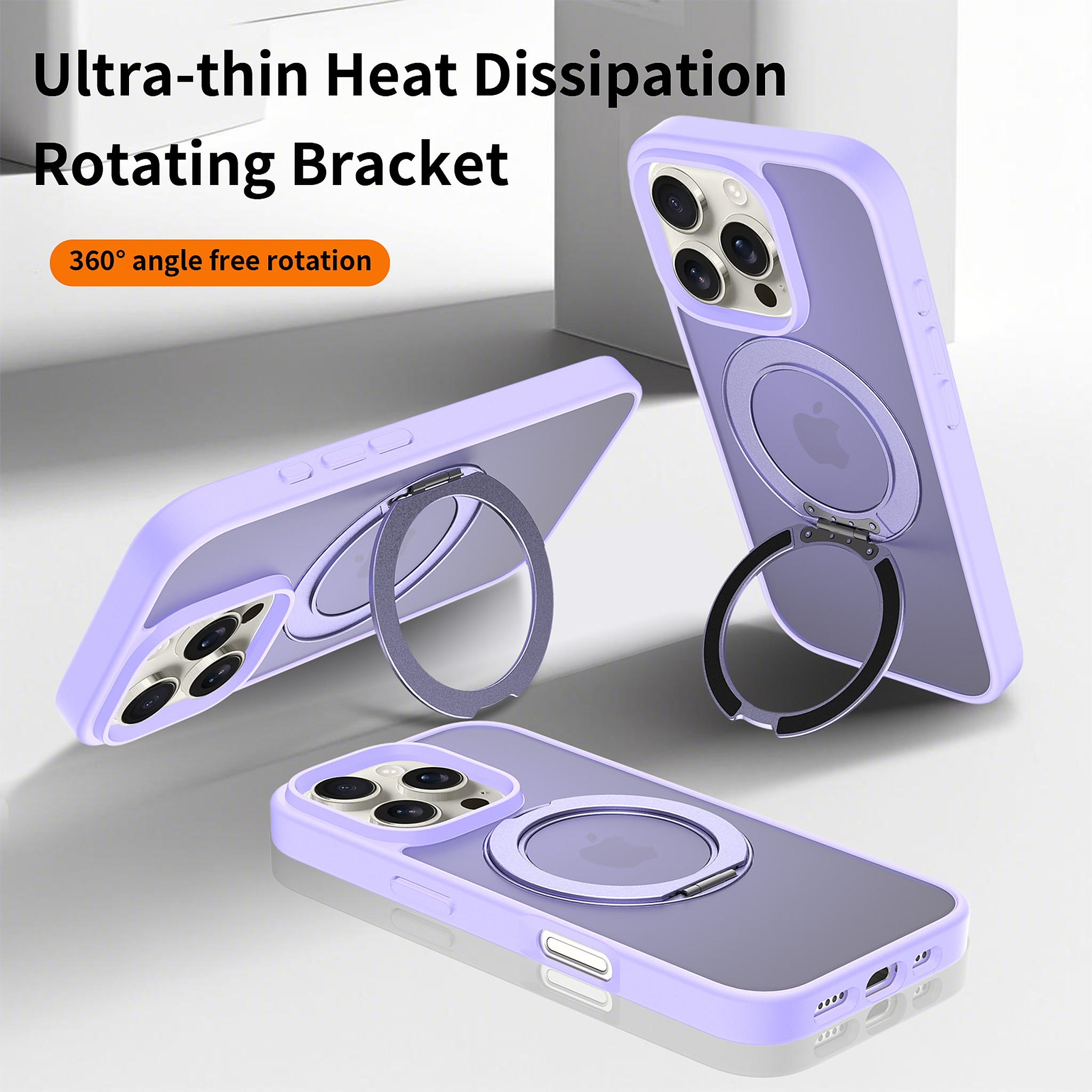 SendaFit Matte Skin-Feel 360° Stand Case for iPhone 16 Pro detail 13