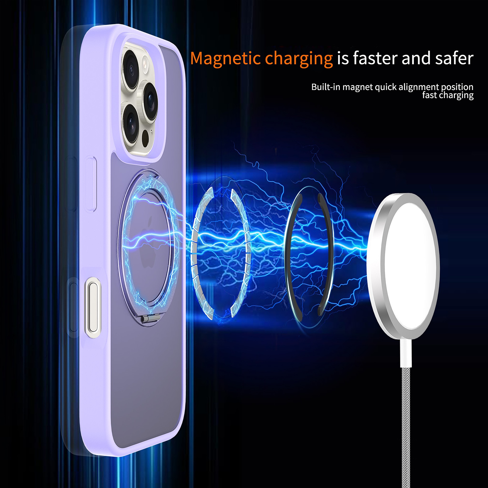 SendaFit Matte Skin-Feel 360° Stand Case for iPhone 16 Pro detail 14
