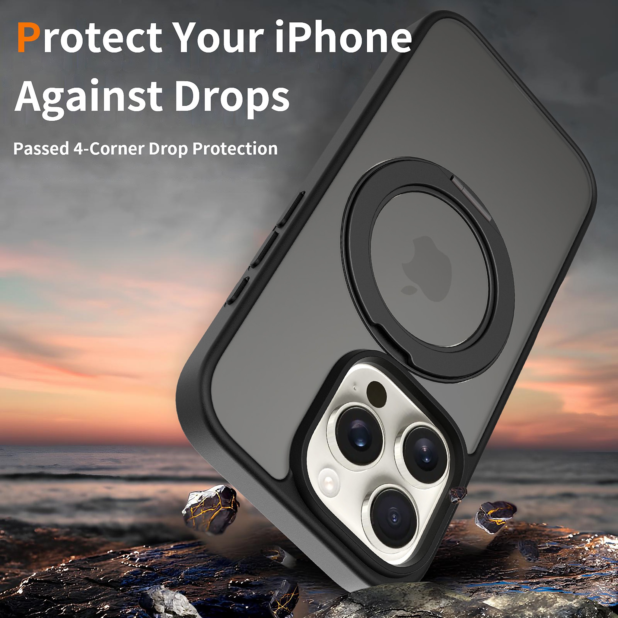 SendaFit Matte Skin-Feel 360° Stand Case for iPhone 16 Pro detail 18