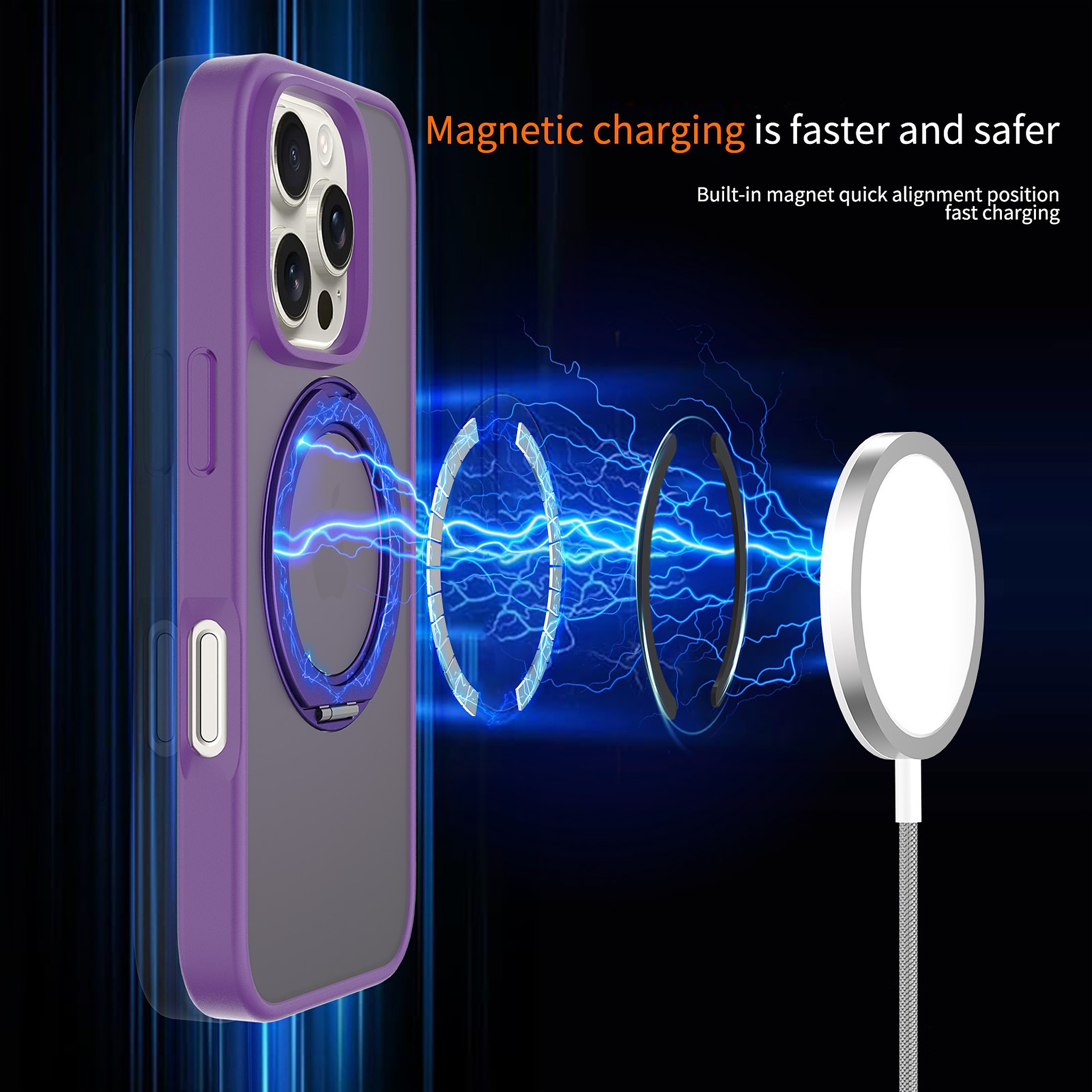 SendaFit Matte Skin-Feel 360° Stand Case for iPhone 16 Pro detail 20