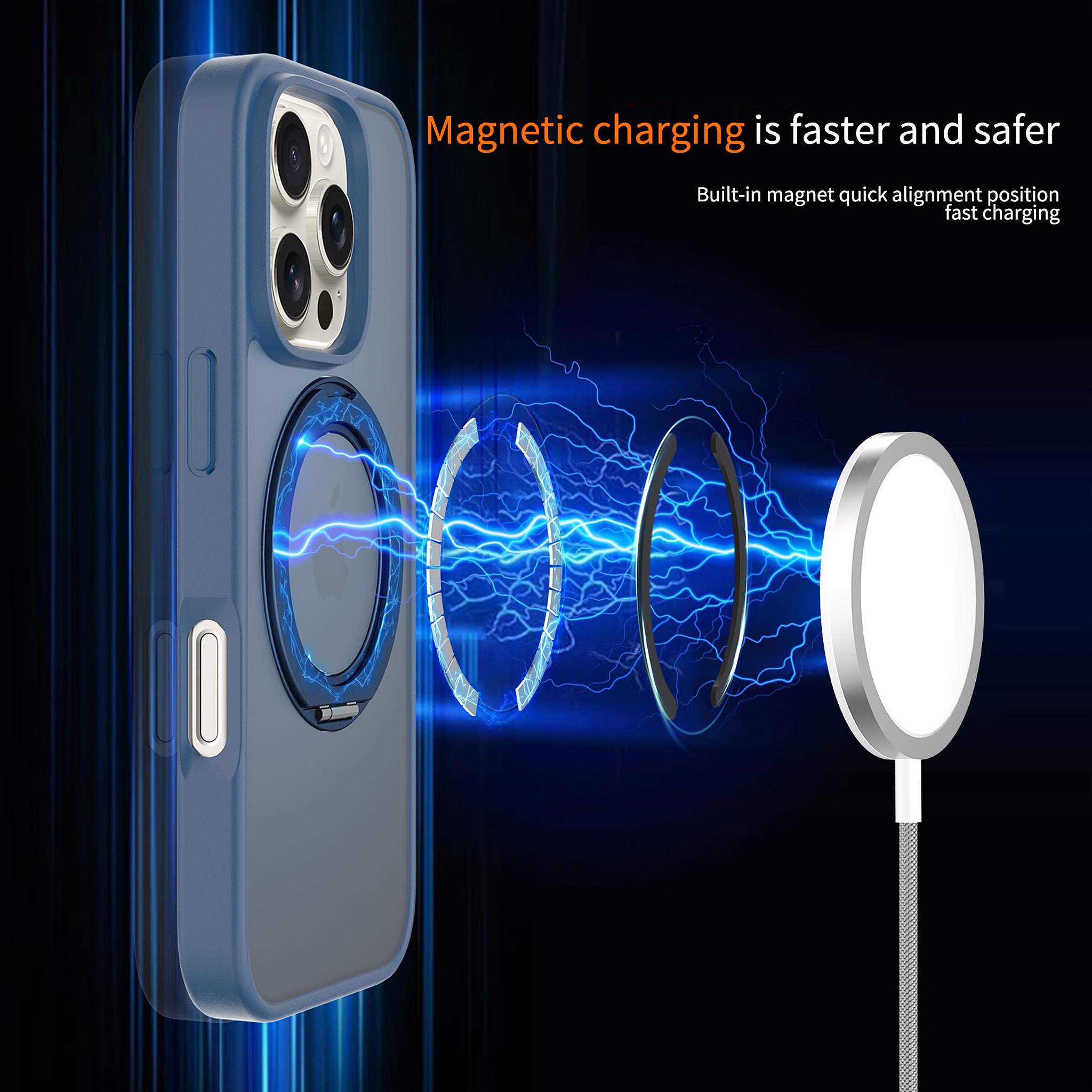 SendaFit Matte Skin-Feel 360° Stand Case for iPhone 16 Pro detail 25