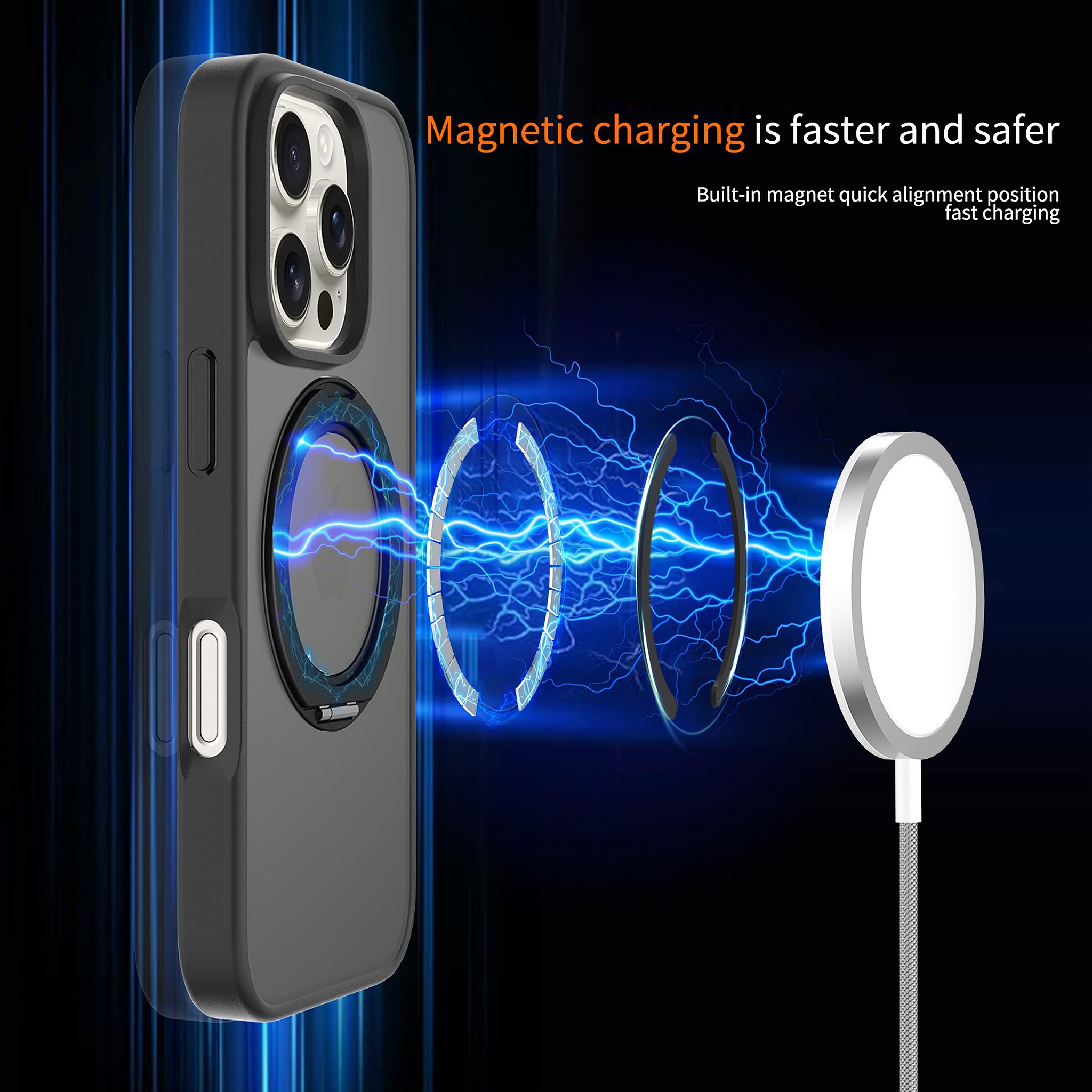 SendaFit Matte Skin-Feel 360° Stand Case for iPhone 16 Pro detail 29